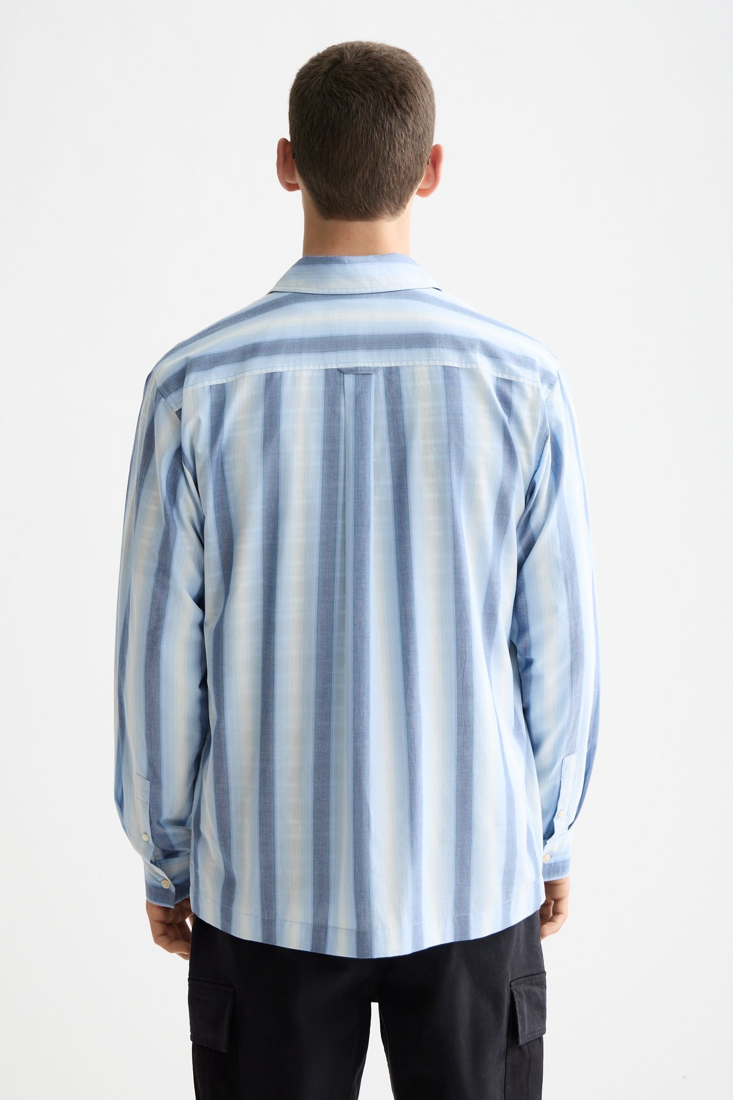 SHADOW-STRIPE RELAXED-FIT SHIRT PEACOAT SHADOW STRIPE 2