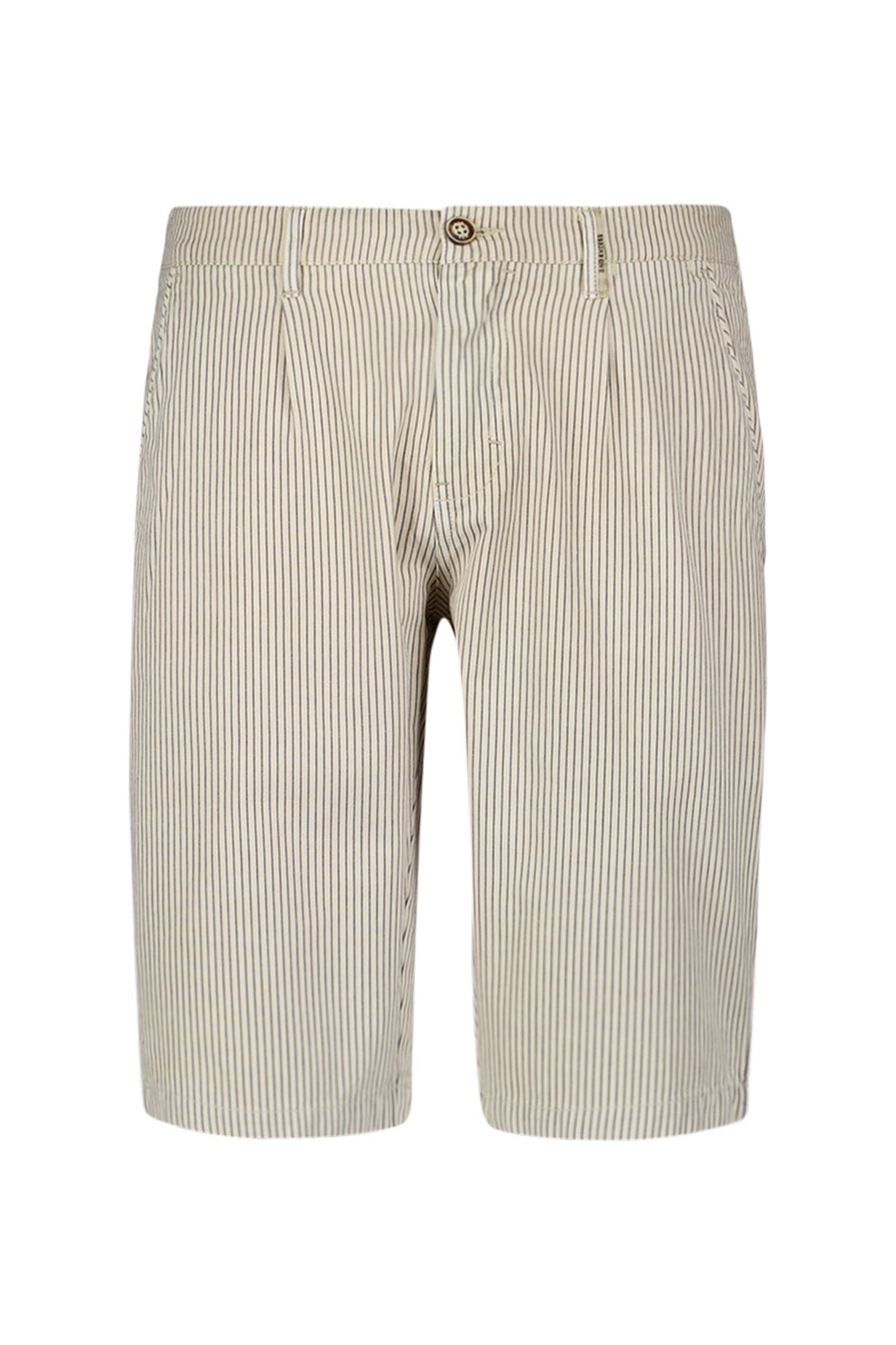 SHORT CHINO GARMENT DYED ALLOVER PRINTED STRIPES CEMENT 1