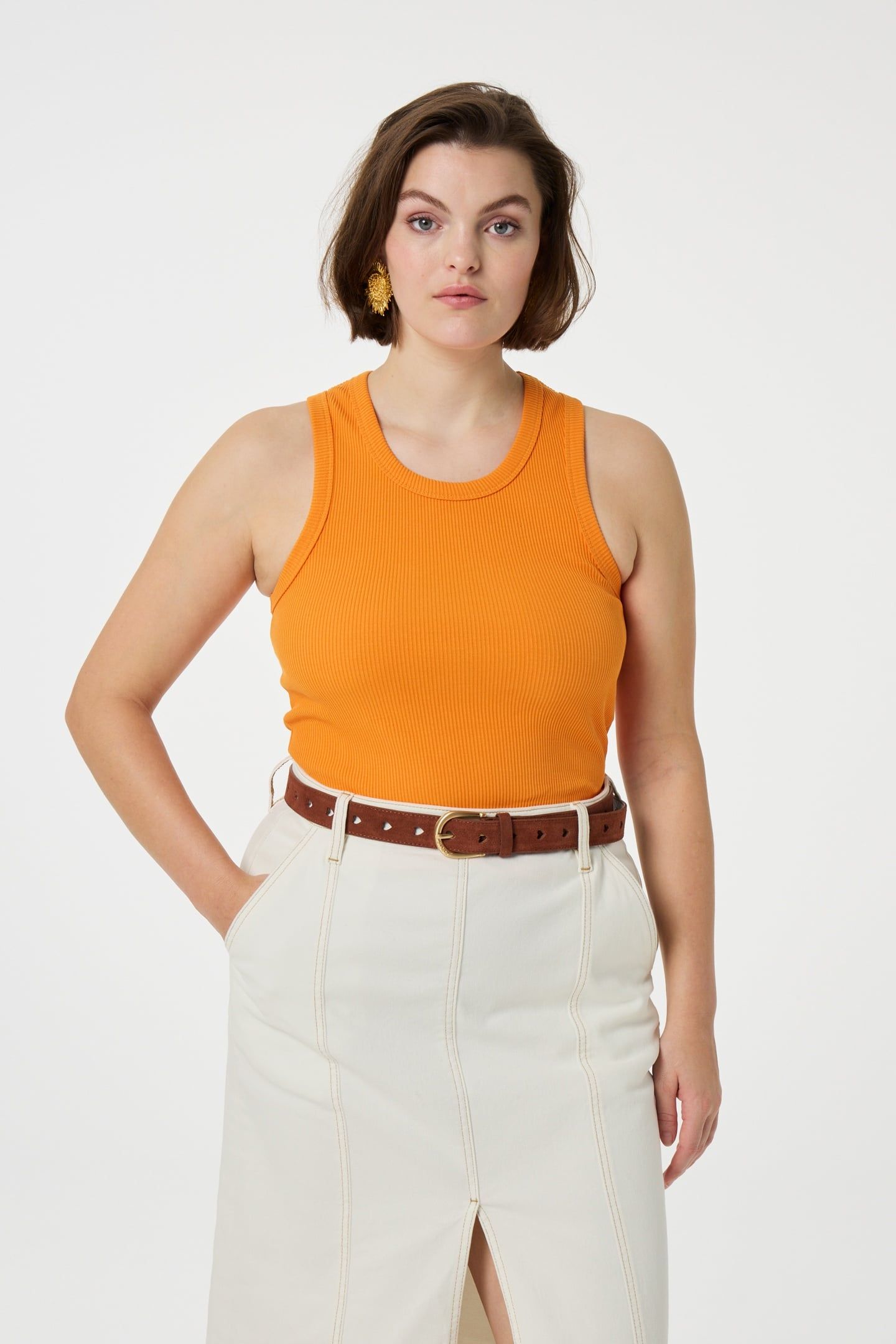 TANJA JERSEY TANK JUS D 'ORANGE 1