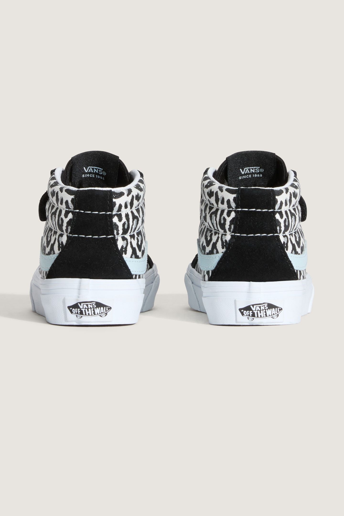 YOUTH UNISEX SK8-MID REISSUE V LEOPARD GLITTER PASTEL BLUE 4