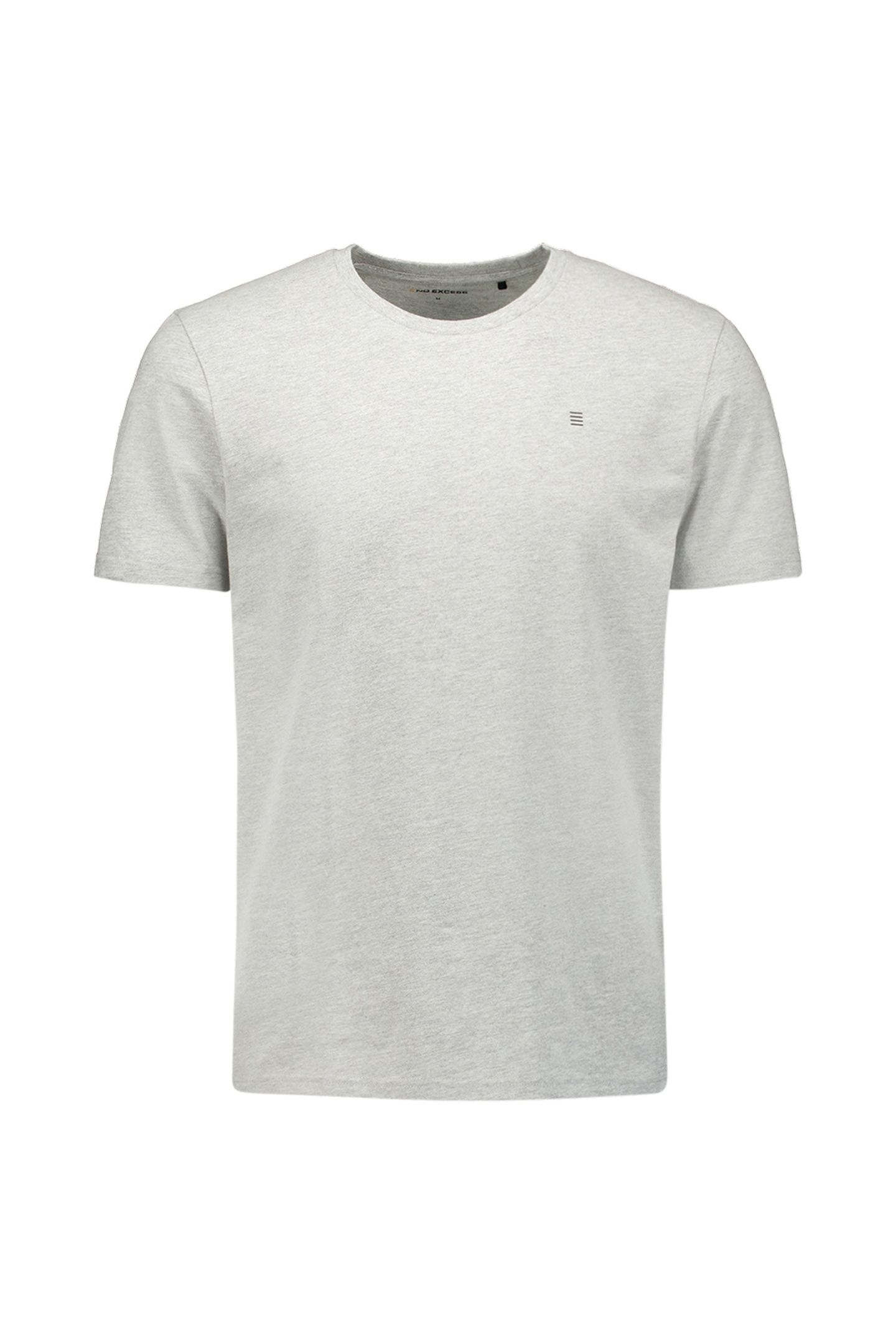 T-SHIRT CREWNECK SOLID BASIC GREY MELANGE 4