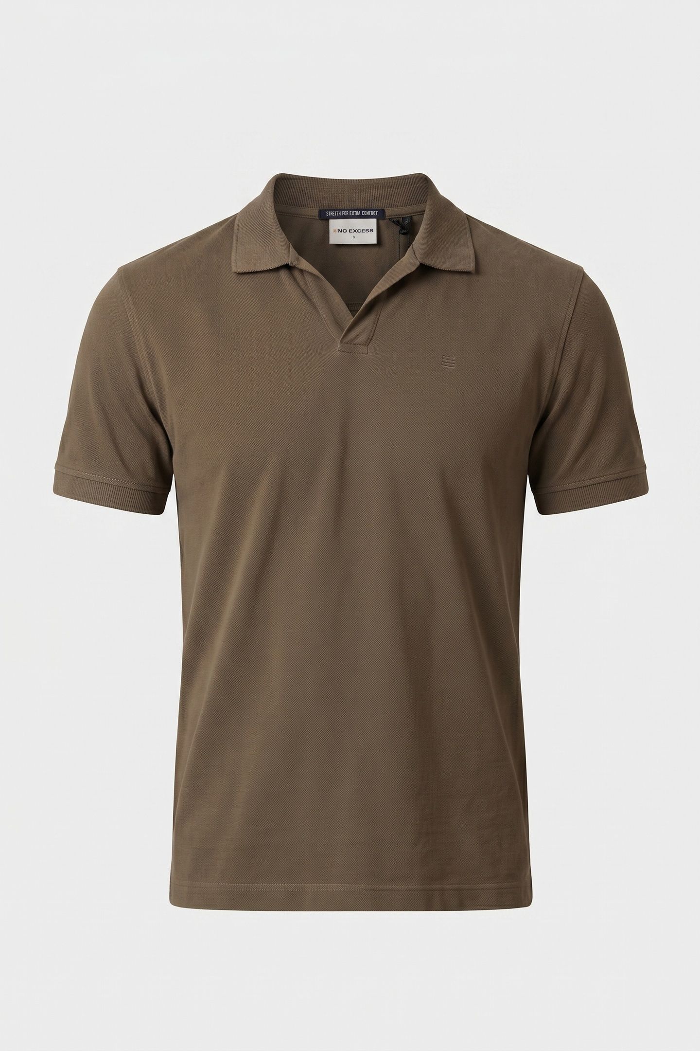 POLO V SOLID STRETCH DARK MOSS 3