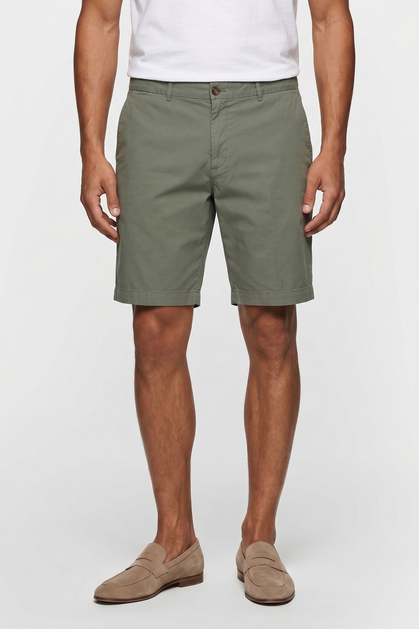 BERMUDA CLASSIC COTTON MILITARY GREEN 1