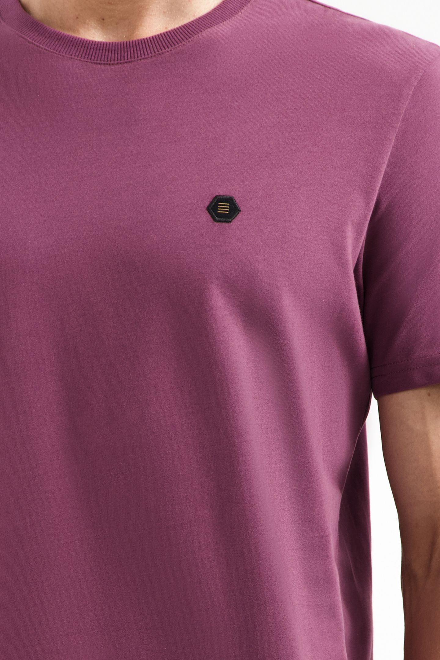 T-SHIRT CREWNECK PEACHED DARK WINE 7