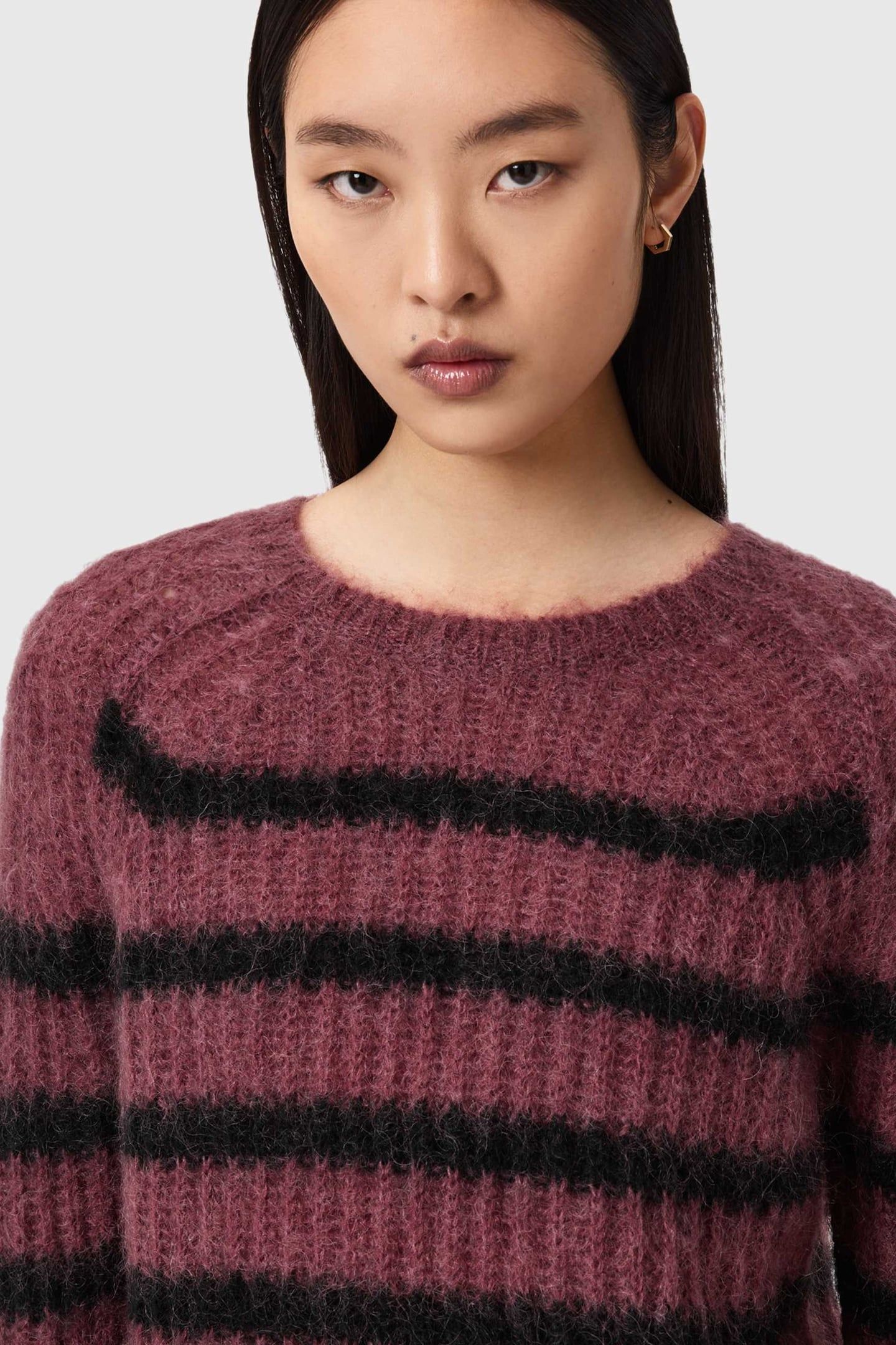 RIGA JUMPER RASPBERRY PINK/BLK 1