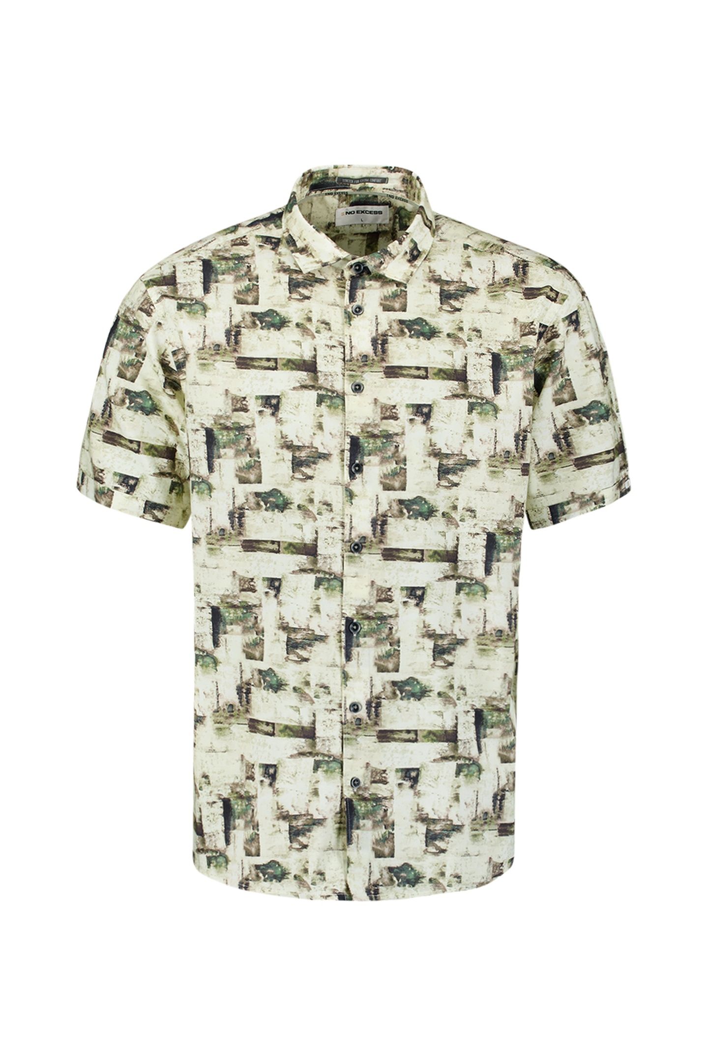 SHIRT SHORT SLEEVE ALLOVER PRINTED GREEN 4