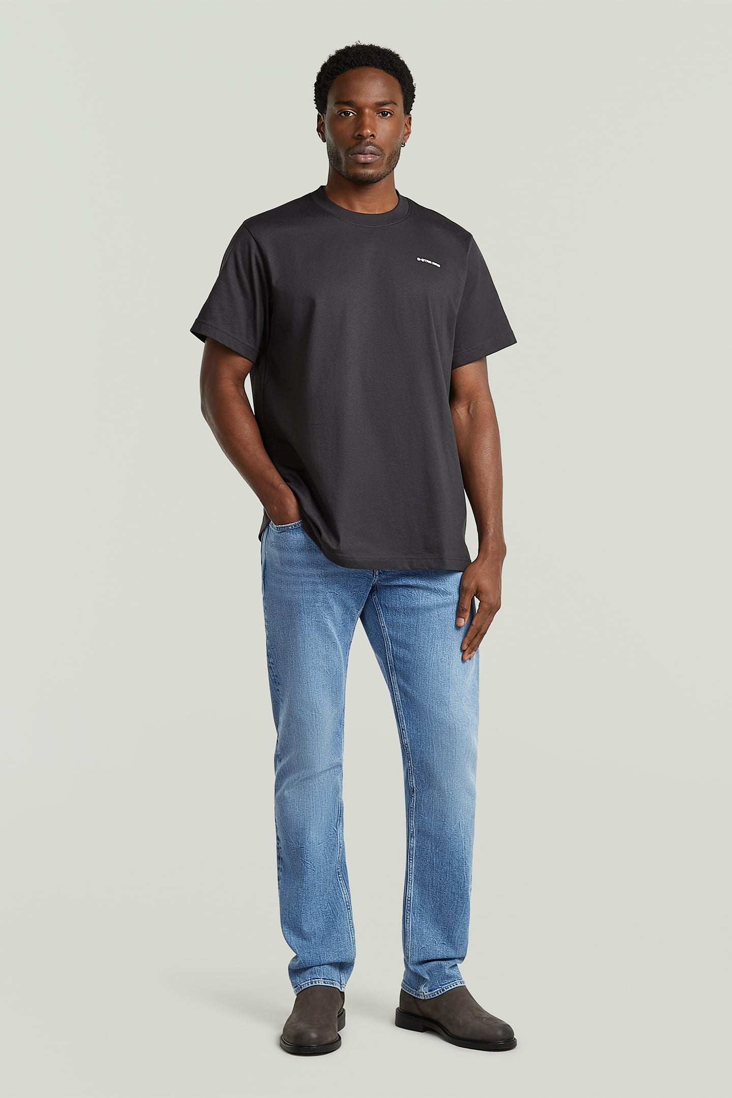 CHEST LOGO LOOSE R T DARK GREY 3