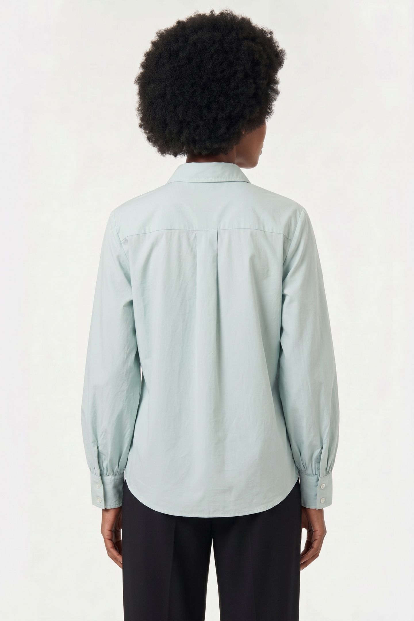 BALLOON SLEEVE SHIRT COTTON SAGE 2