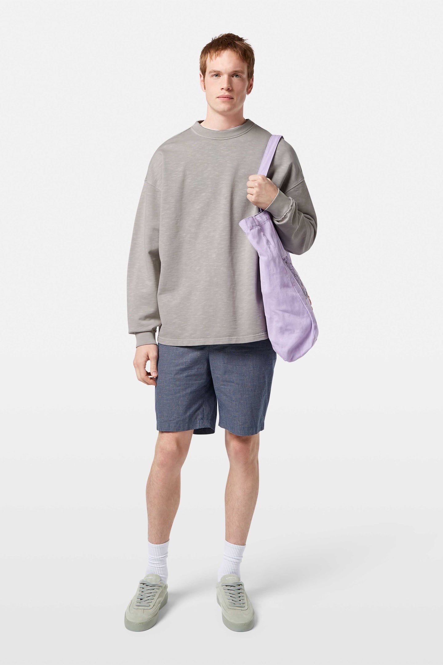 FAVE - RELAXED FIT YARN-DYED COTTON-LINEN BERMUDA SHORT ATLA 1