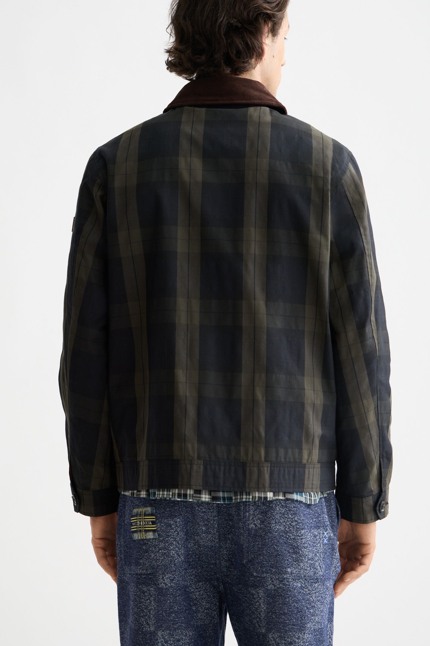 WAX COTTON JACKET BLACKWATCH CHECK 2