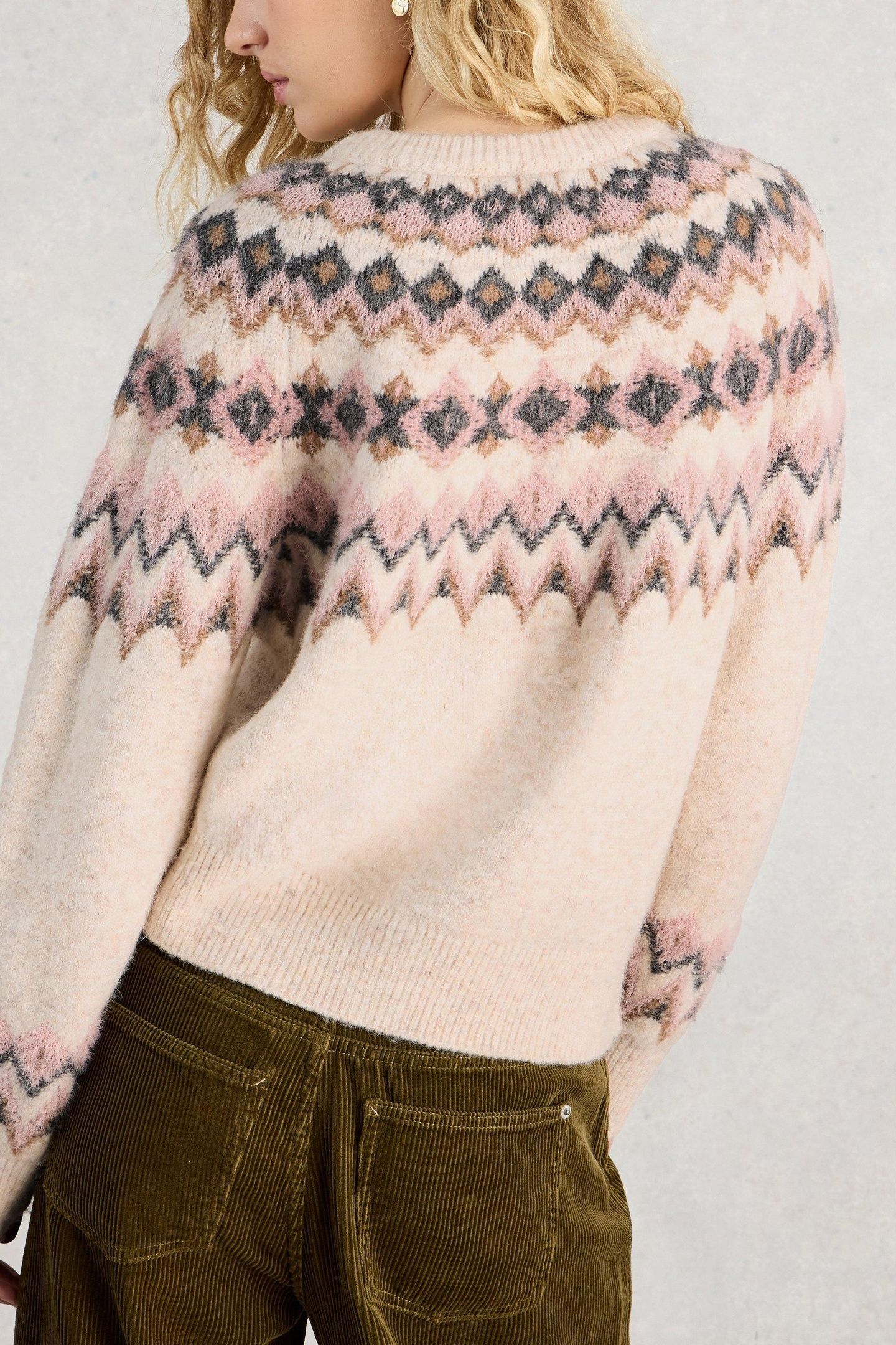 ARCTIC FAIRISLE CARDIGAN NATURAL MULTI 3