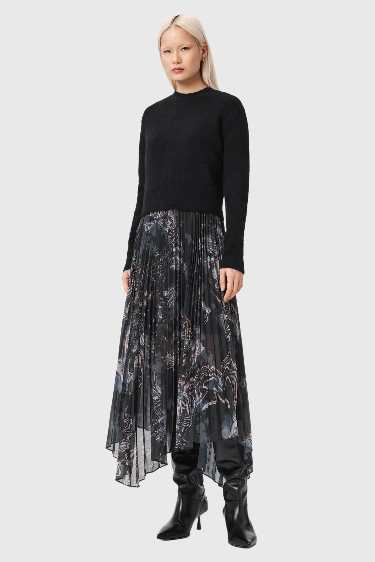 DONATELLA DRESS RIPPLE GOLD BLACK 4