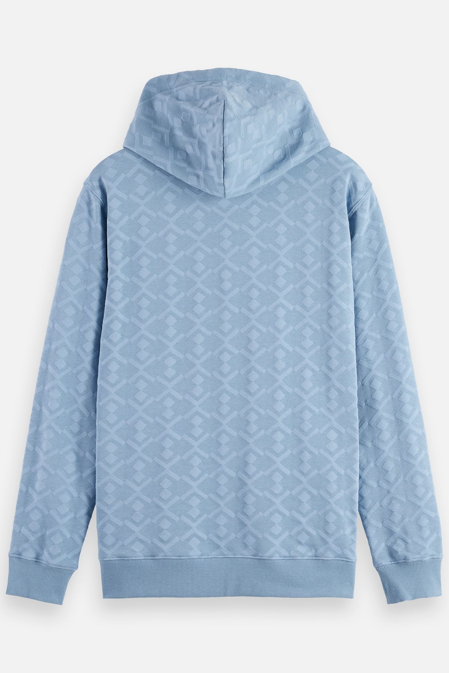 JACQUARD TERRY HOODIE FADED DENIM 6
