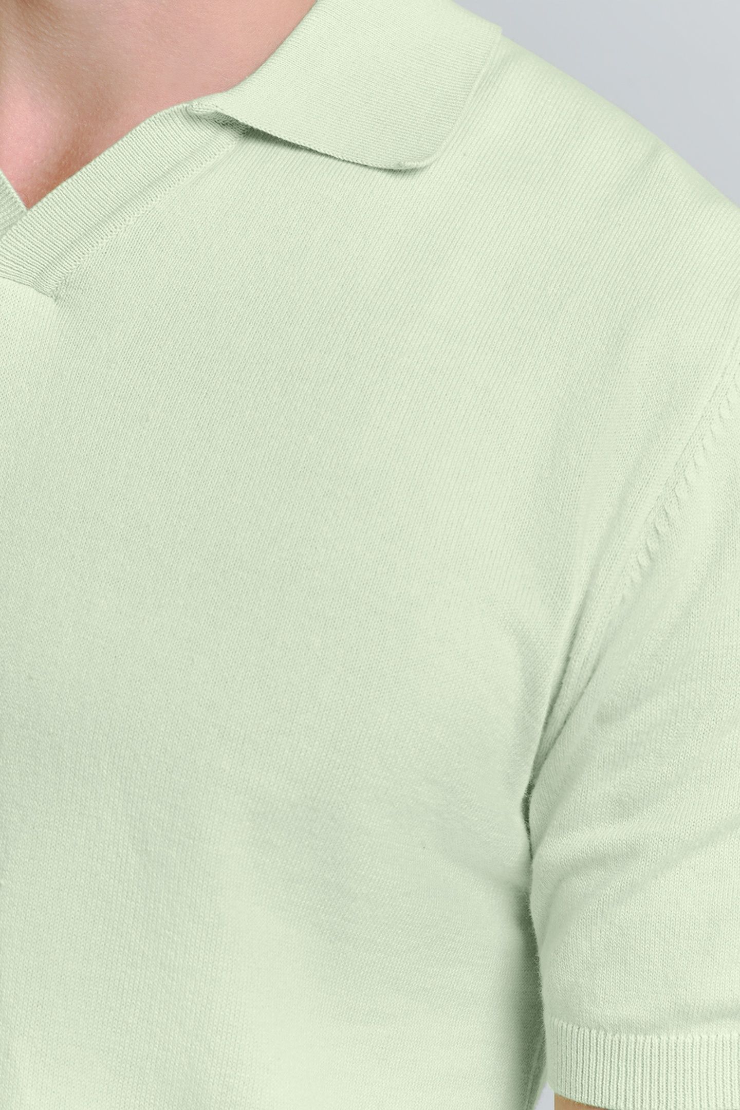 PULLOVER SHORT SLEEVE POLO V SOLID MINT 6