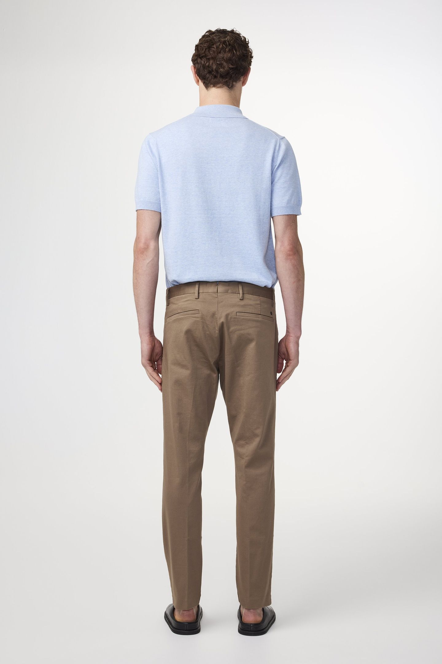 NN07 THEO CHINO BROWN REGULAR FIT TROUSERS 2