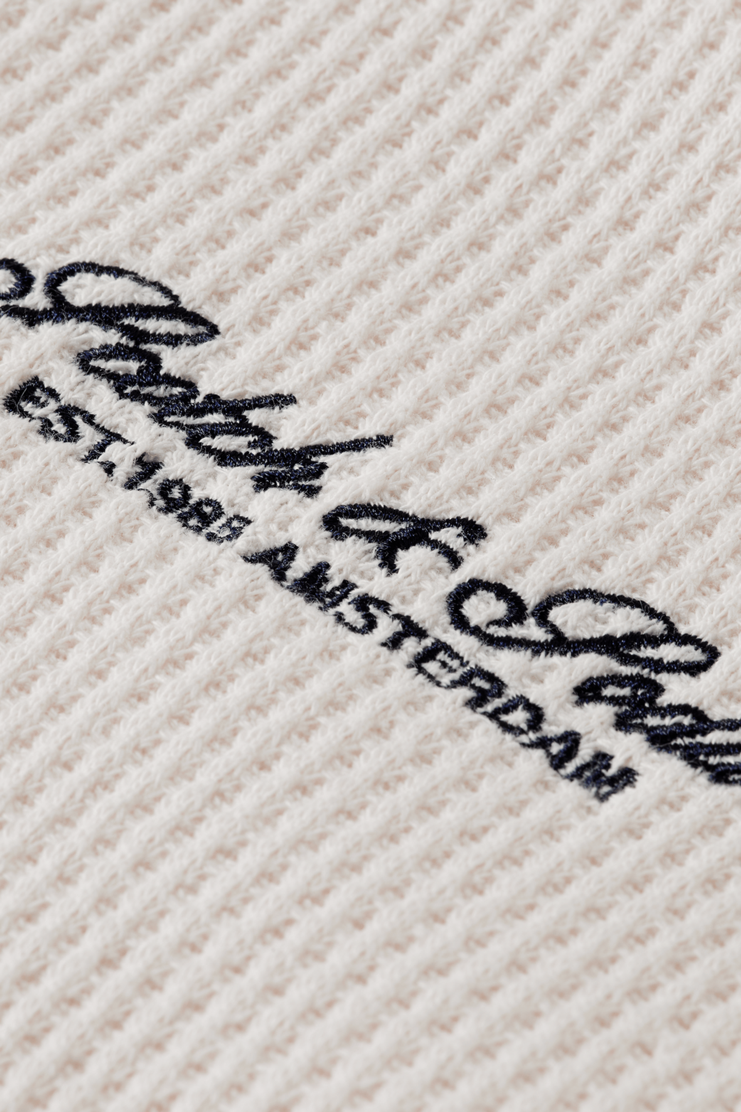 WAFFLE HALF-ZIP SWEATSHIRT SWAN 3