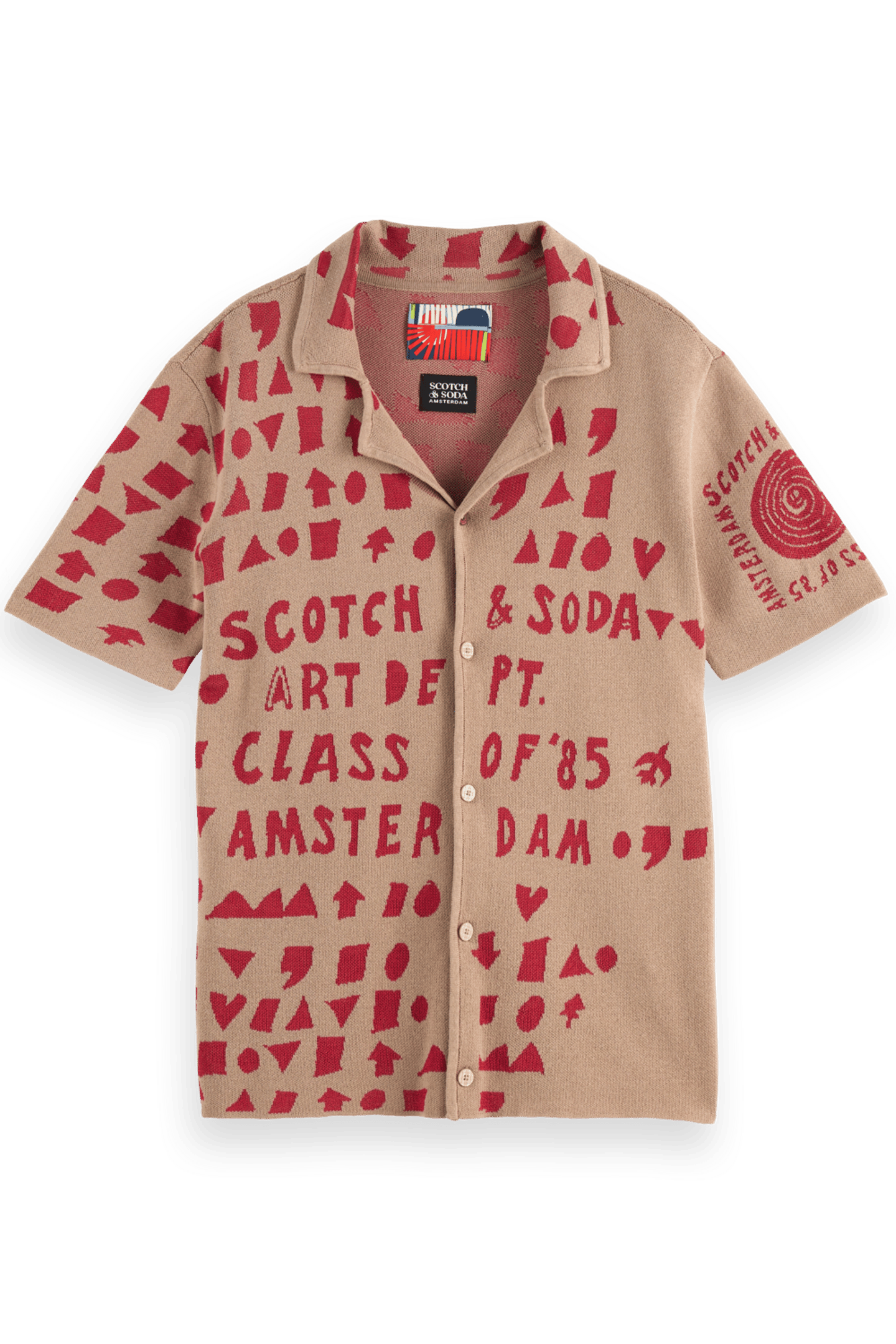 JACQUARD KNITTED SHIRT PLAZA TAUPE 1