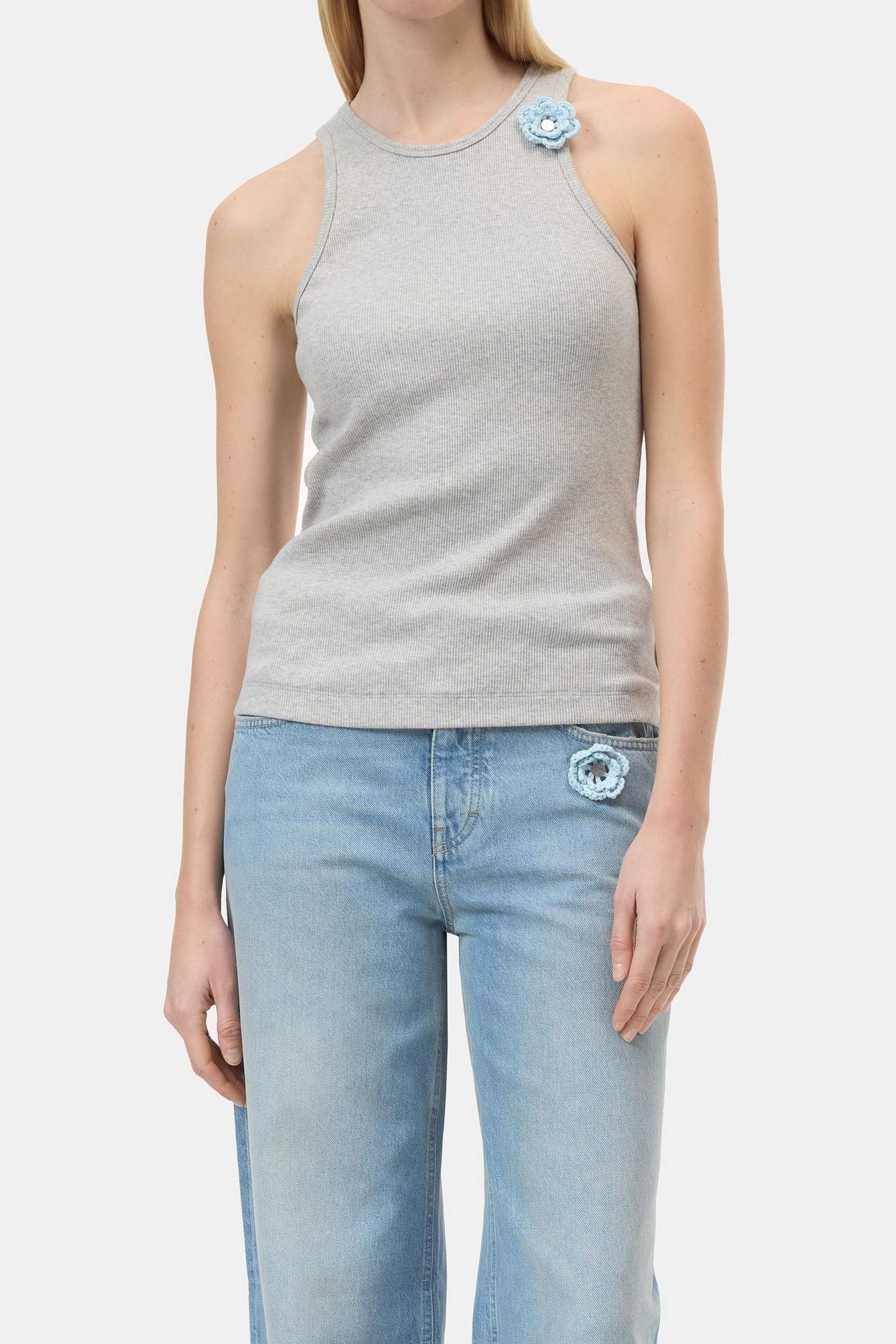 TANK TOP LIGHT GREY MELANGE 2