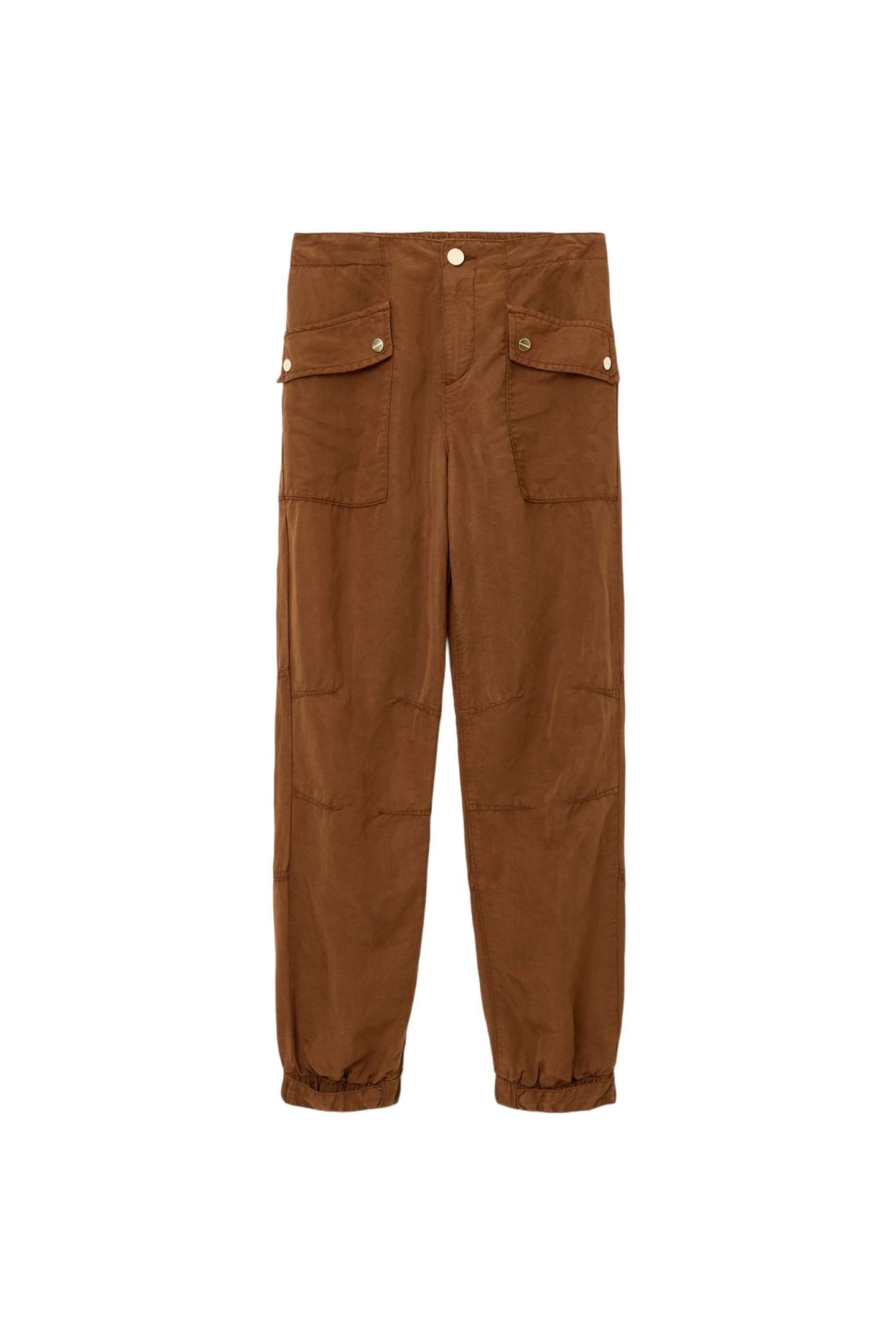 VAL TENCEL TROUSER COGNAC BROWN 5