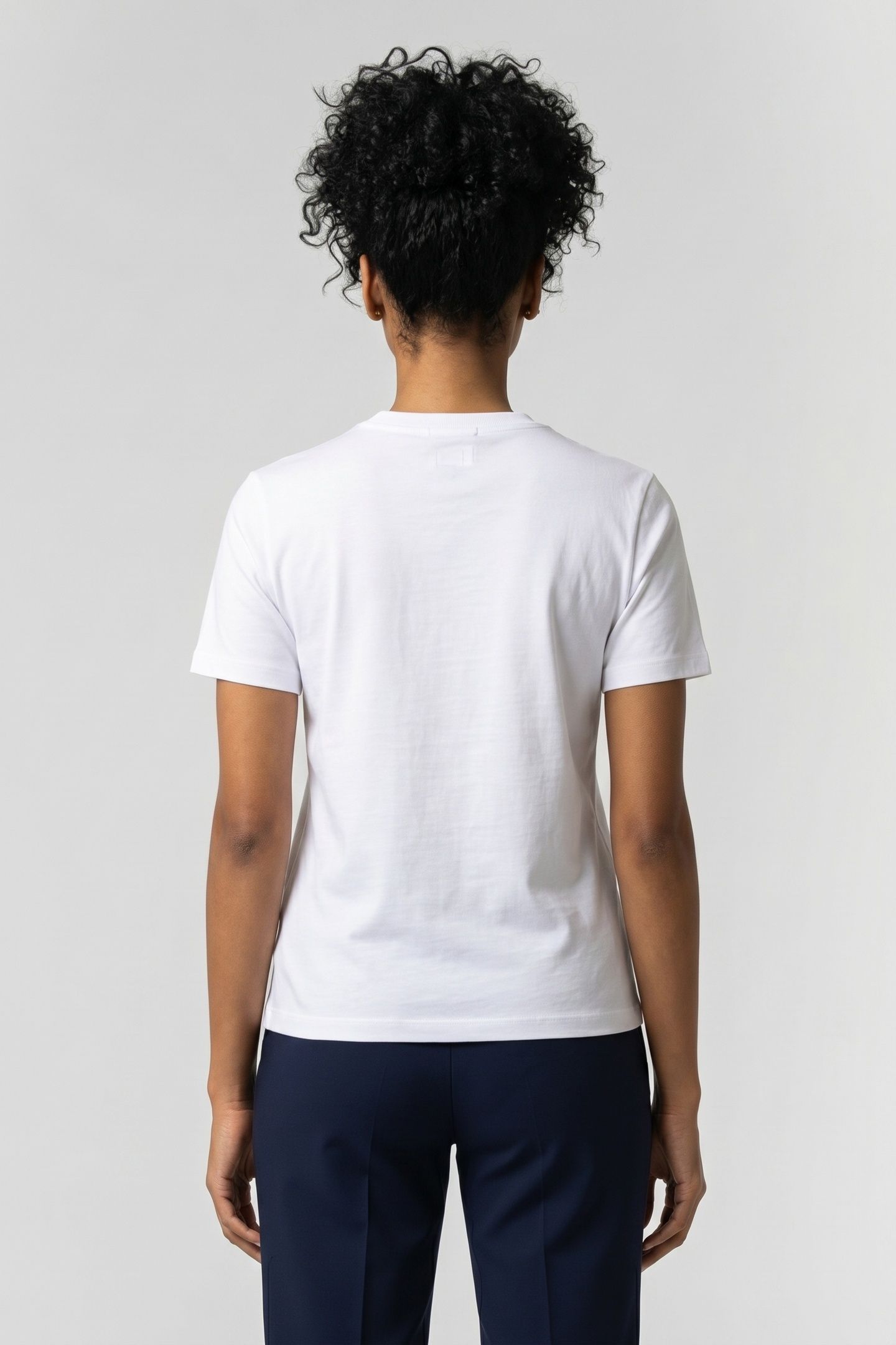 SLIM FIT T-SHIRT "BOW" ORGANIC WHITE 3