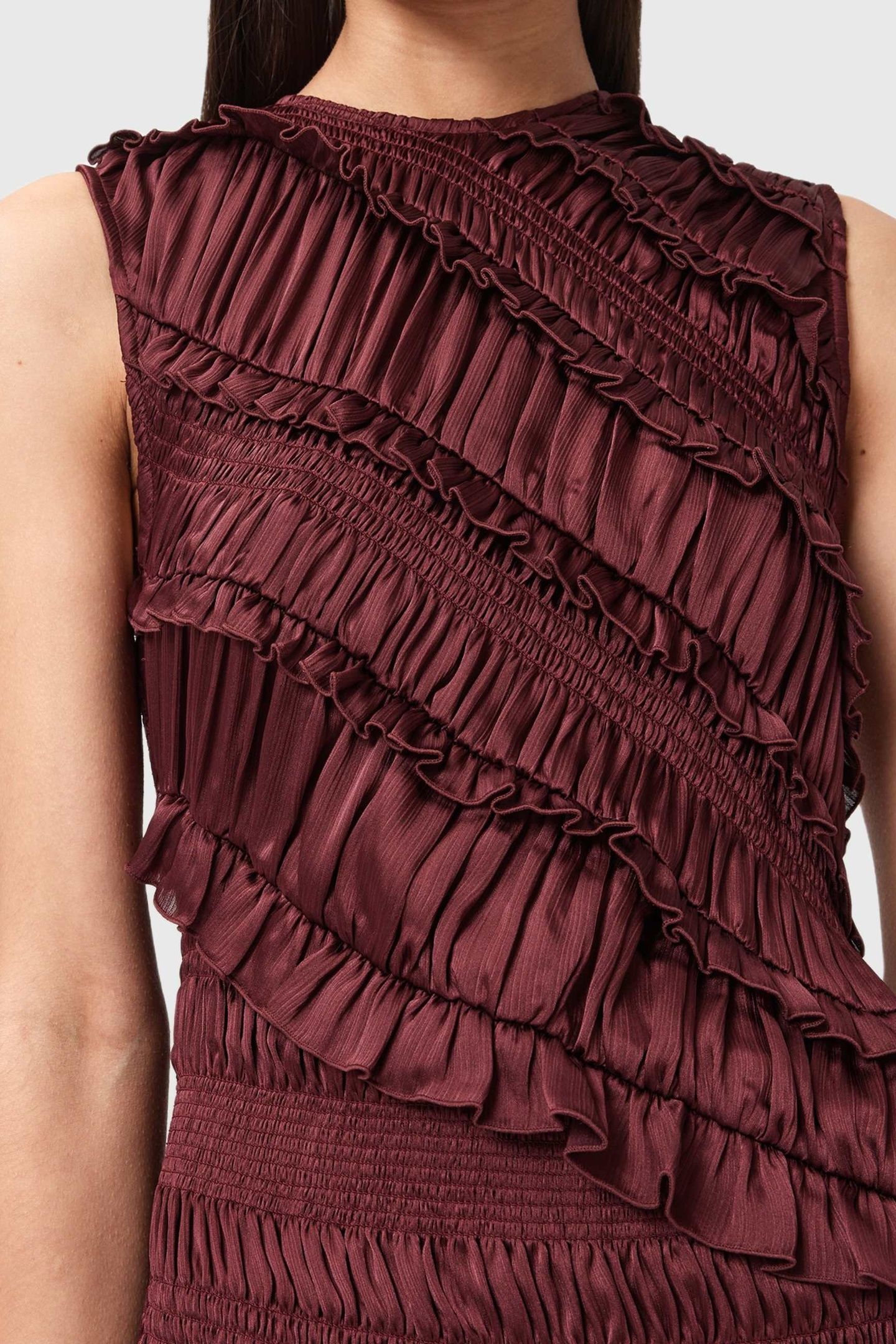 NYLA DRESS TAWNY PORT RED 6