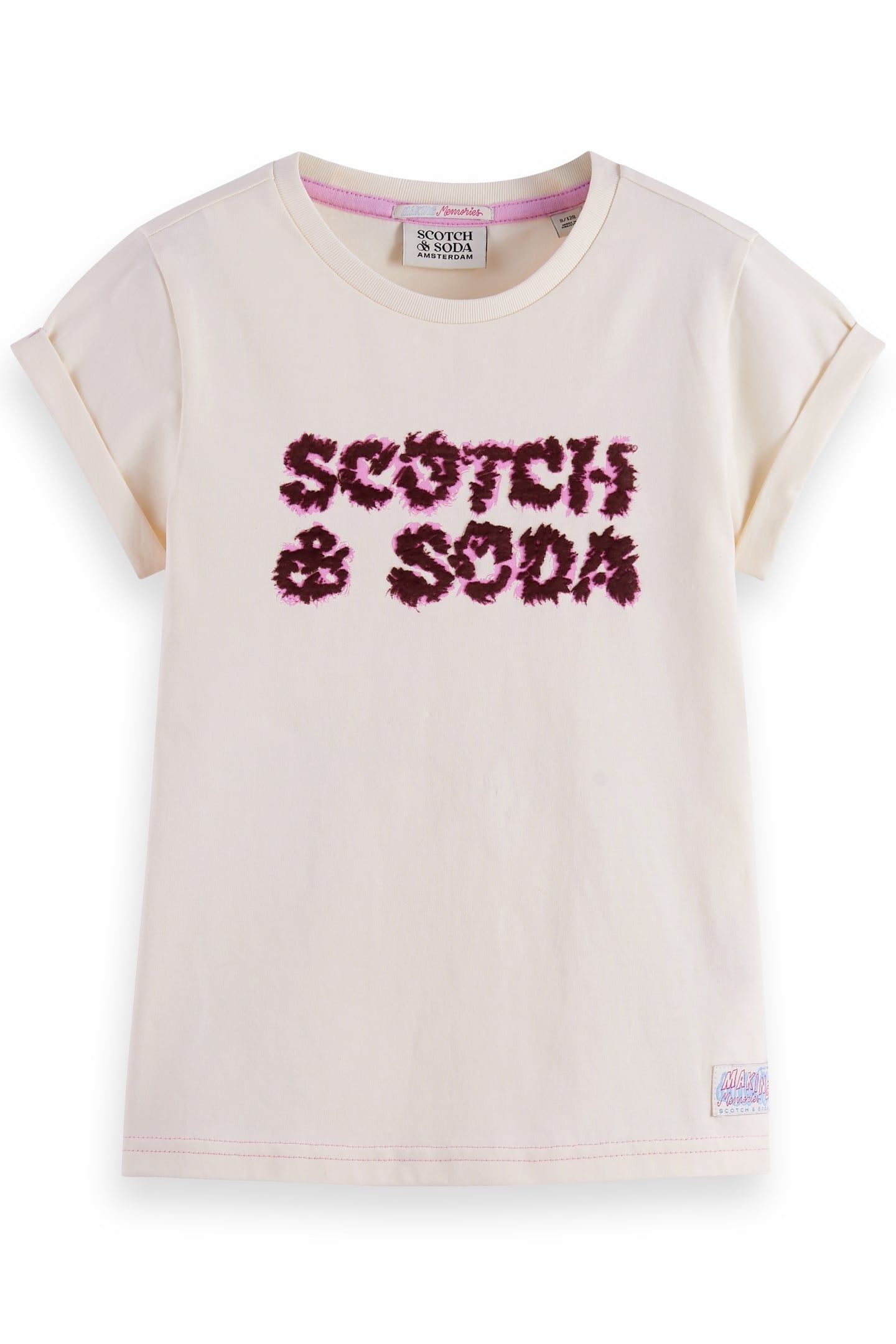GIRL REGULAR-FIT T-SHIRT WITH FRONT ARTWORK EGGNOG 1