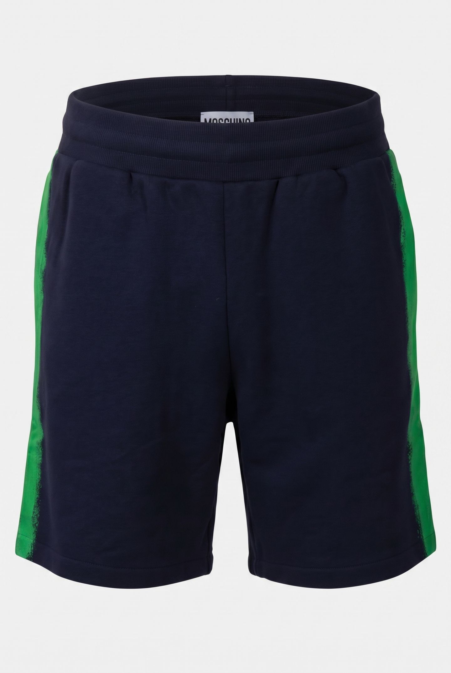 MOSCHINO PAINT ORGANIC FLEECE BERMUDA SHORTS BLUE 3