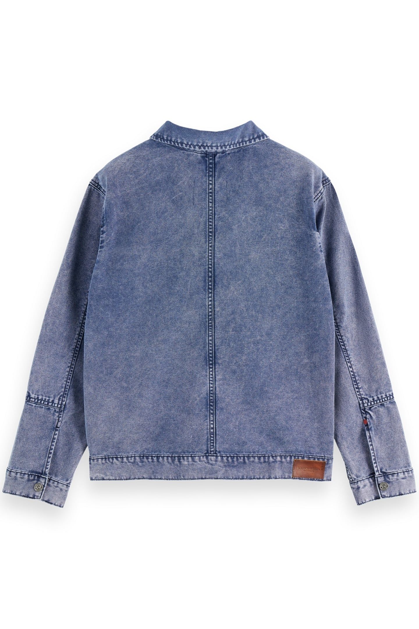 WORKWEAR BOMBER JACKET IN DENIM WASHED CANVAS NAVY 6