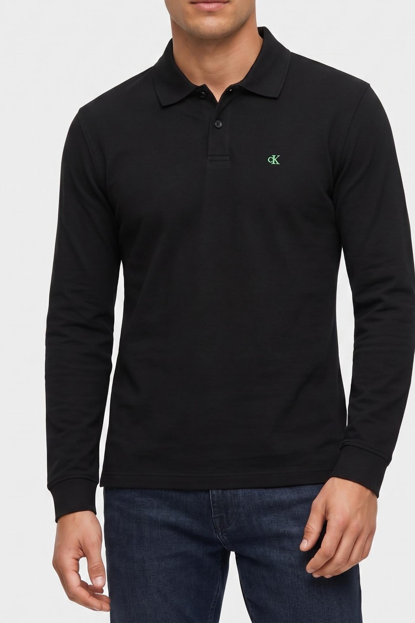 LS CASUAL PIQUE POLO BLACK 1