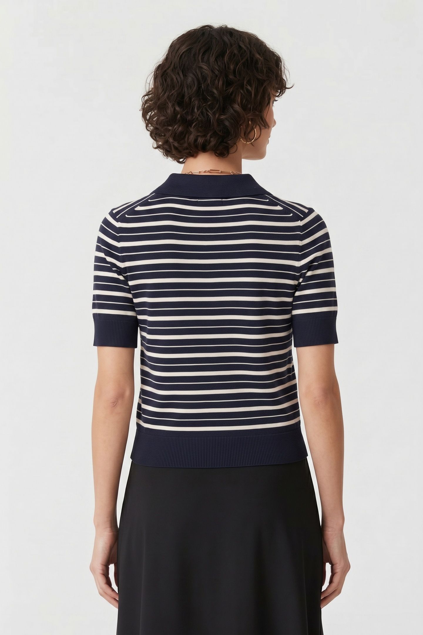 COTTON JERSEY FINE PULLOVER DARK NIGHT NAVY/CALICO 2