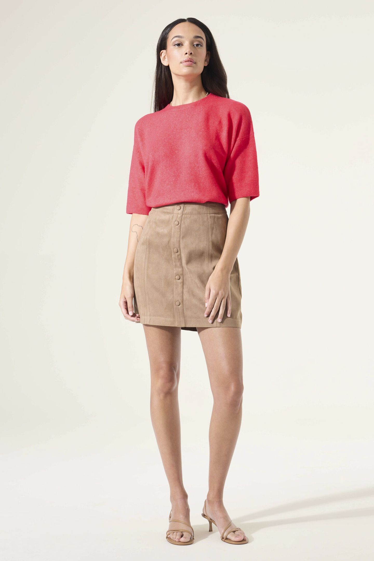LADIES SKIRT SOFT TAUPE 2