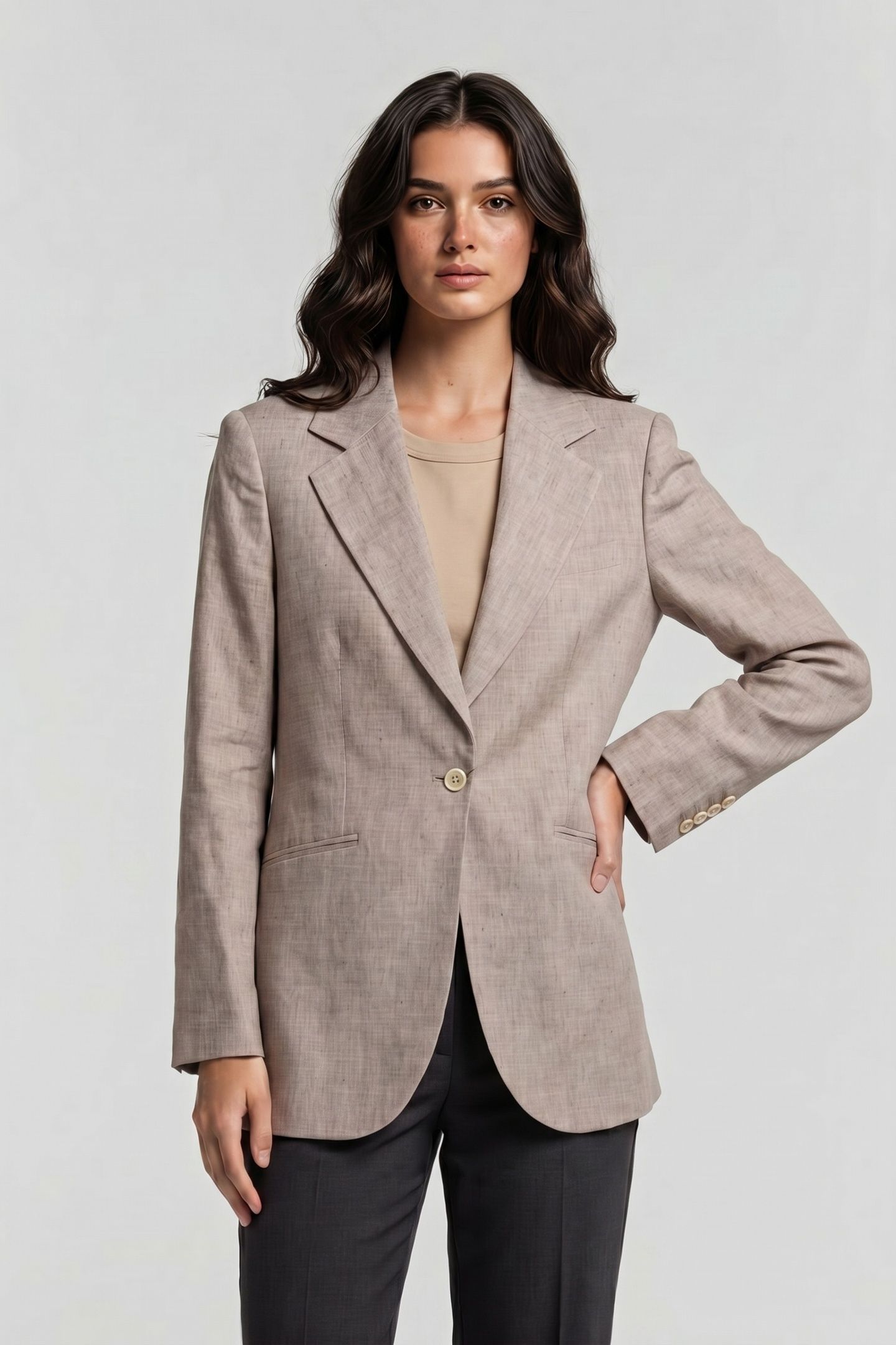JACKET LINEN BEIGE 1