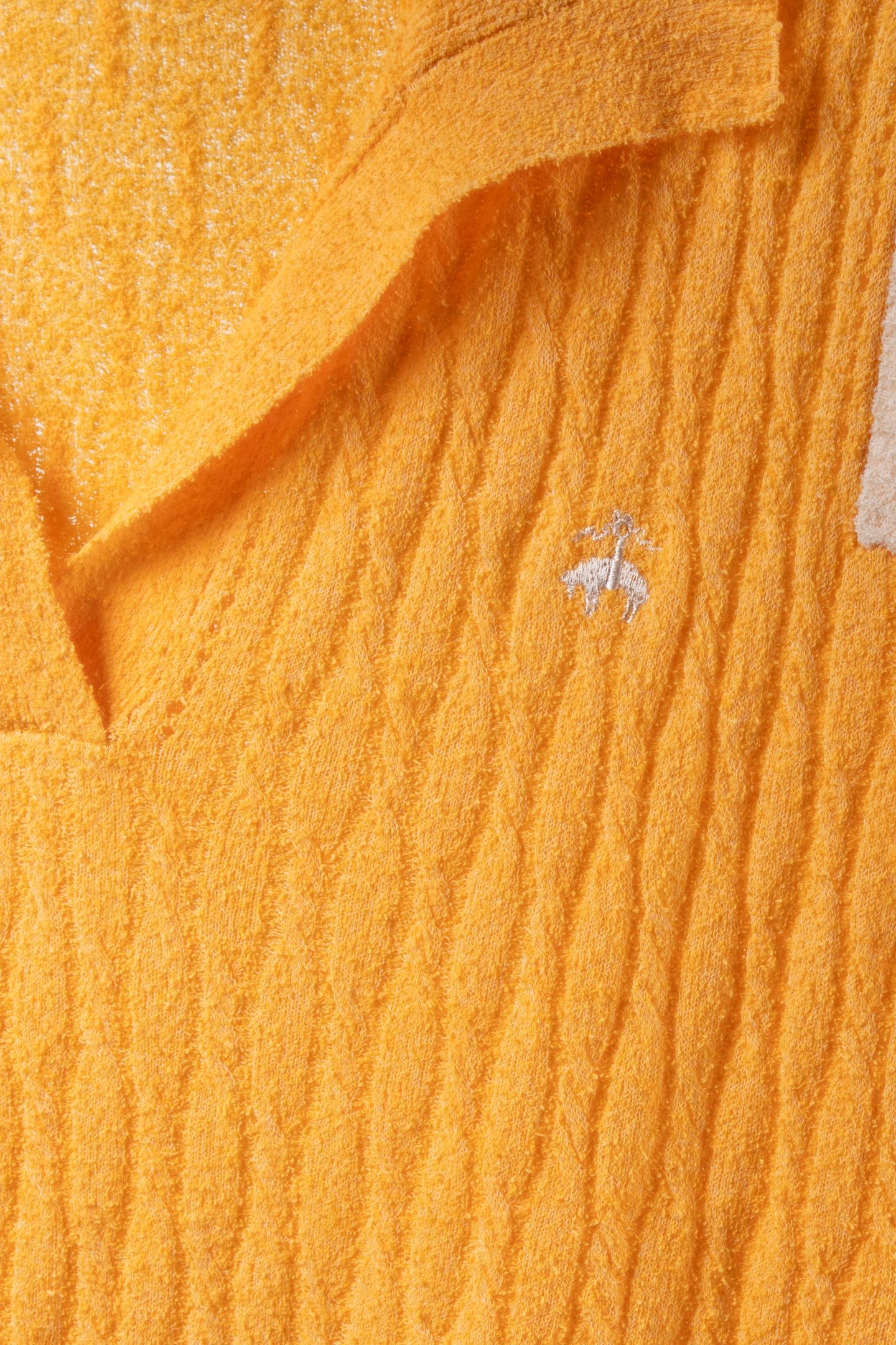 SHORT SLEEVE OPEN NECK COTTON POLO YELLOW 6