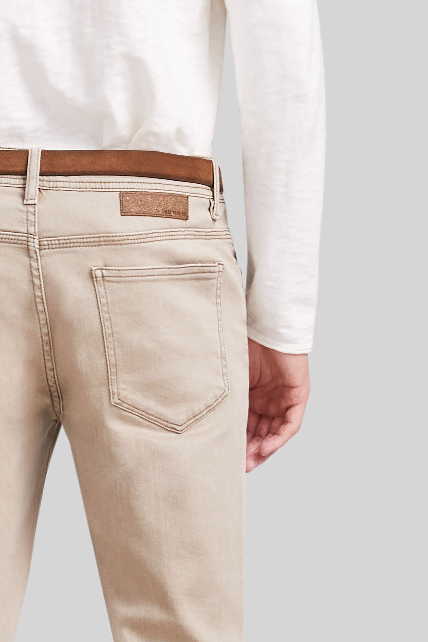 BEIGE WATERLESS DAMIAN SLIM JEANS 4