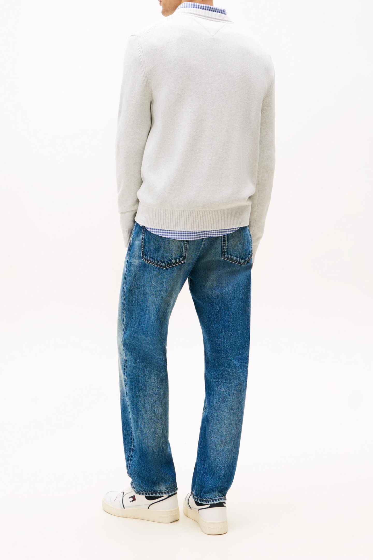 SLIM ESSENTIAL SWEATER LT GREY HTR 4