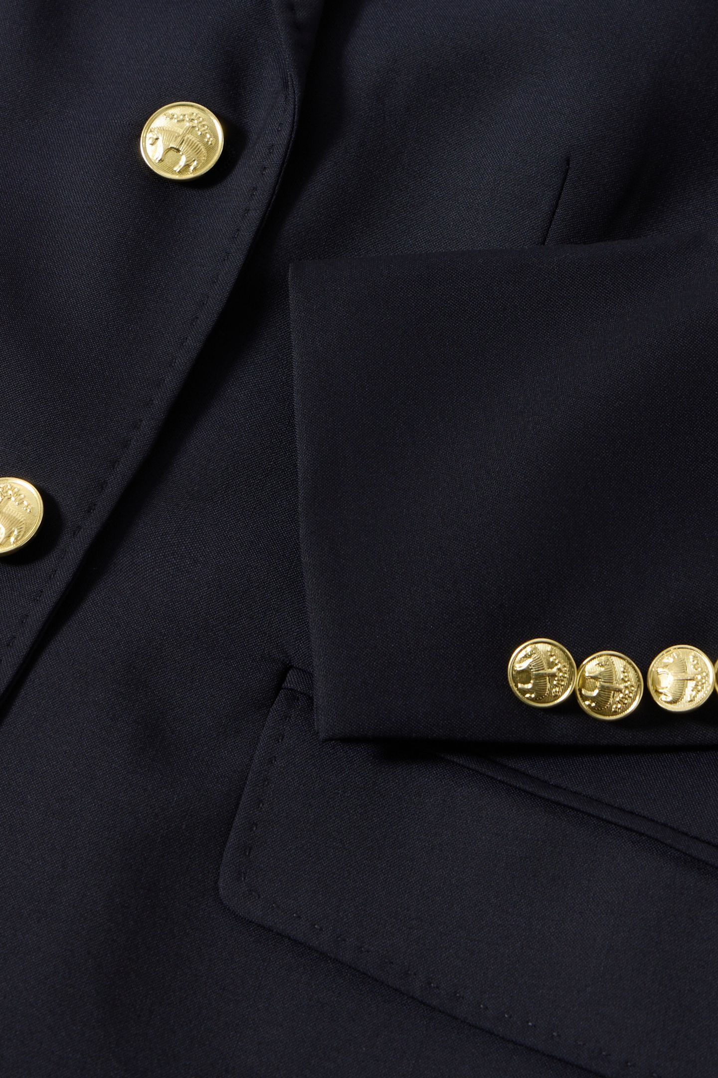 WOOL BLAZER WITH GOLD SHANK BUTTONS NAVY 6