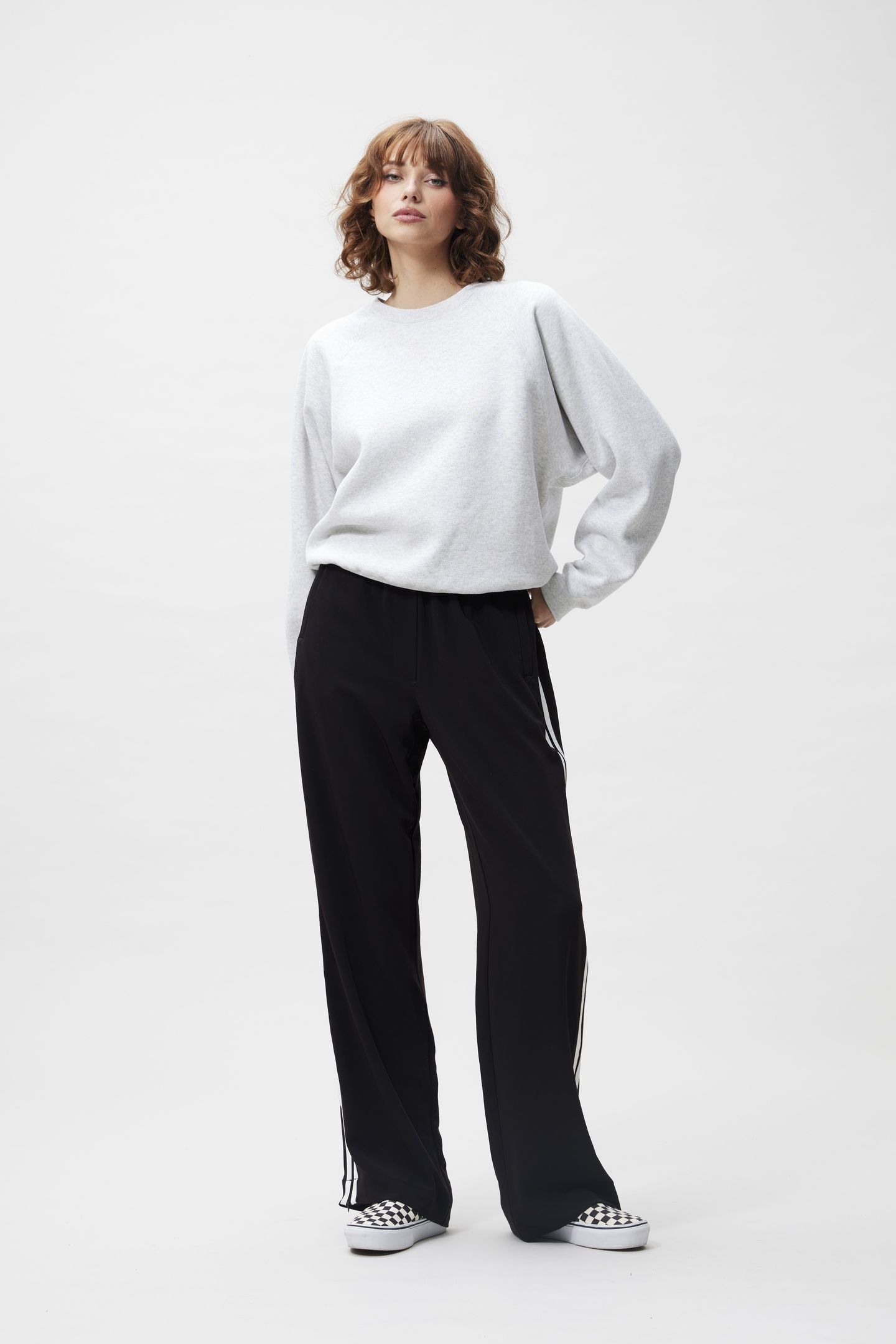 GRAPHIC SWEATER LIGHT GREY MELANGE 1