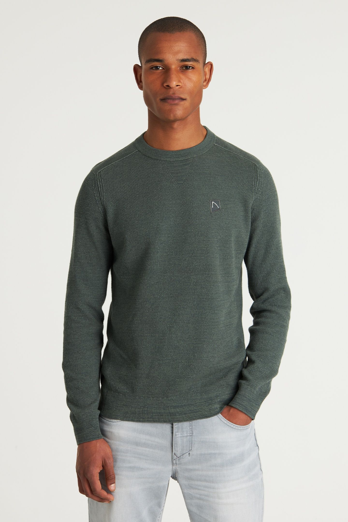 BASAL MIXED PULLOVER BALSAM GREEN 1