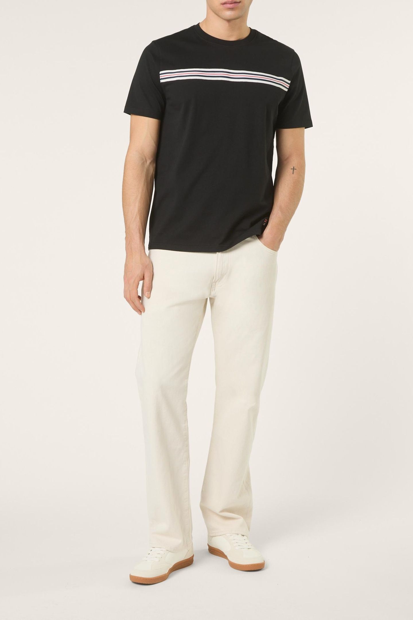 DIECIMO REGULAR HERITAGE TAPE T-SHIRT BLACK 2