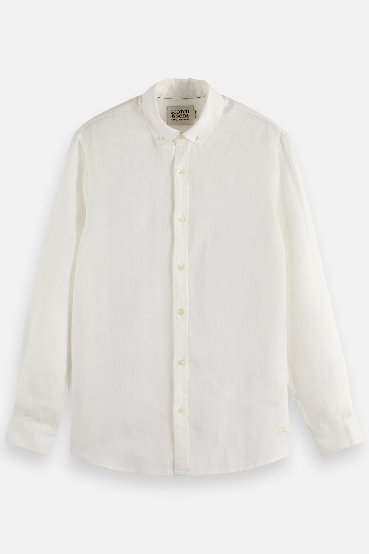 NOS LINEN REGULAR-FIT SHIRT OFF WHITE 4