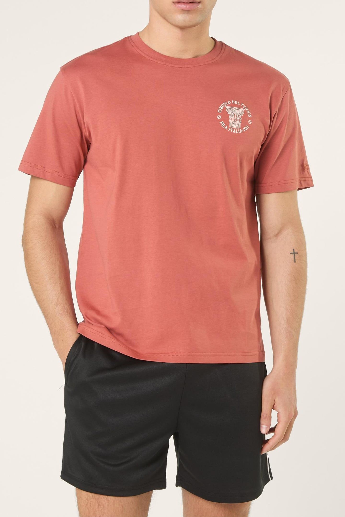 PIGNONE RELAXED GRAPHIC T-SHIRT ETRUSCAN RED 1