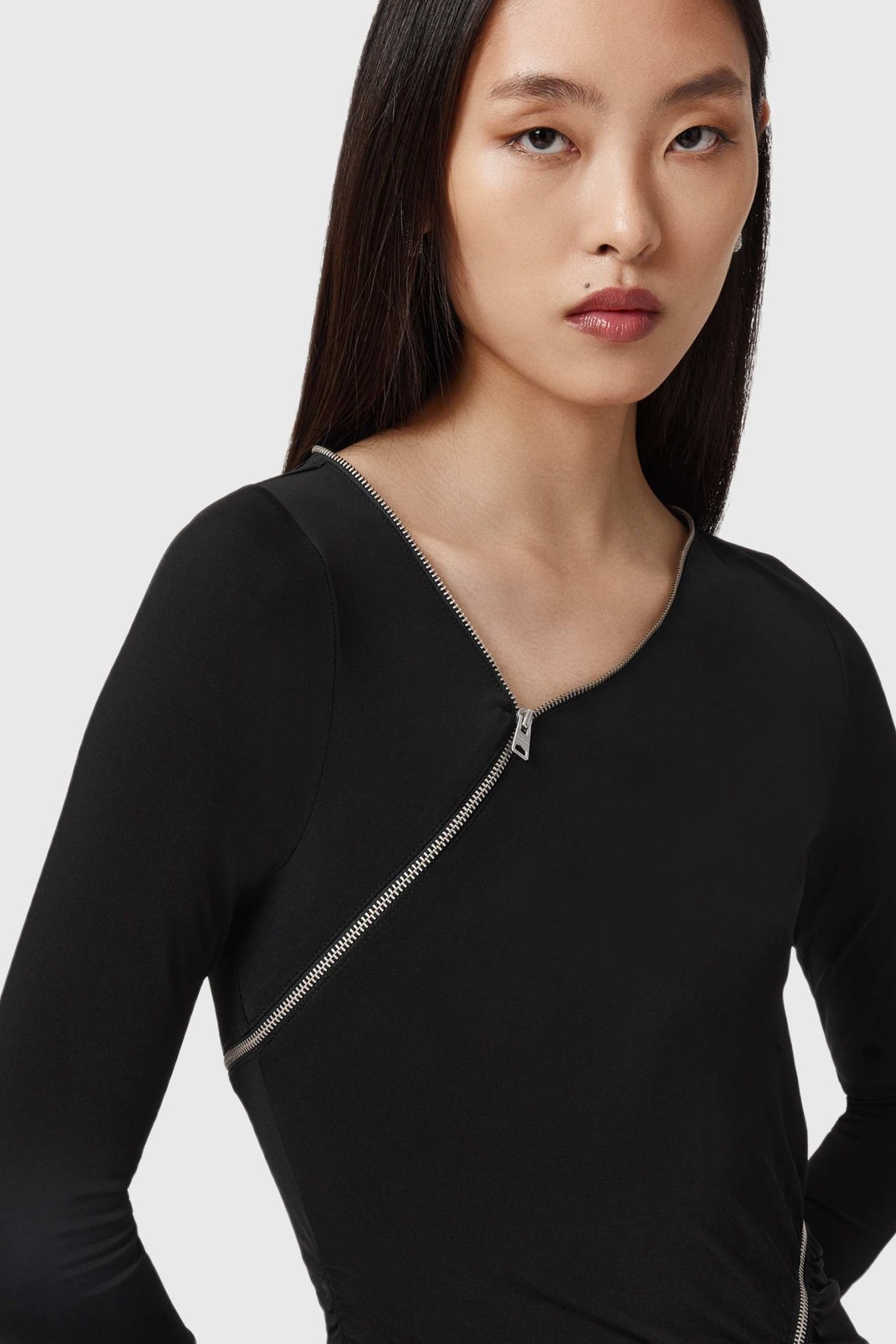 ELSIE ZIPPER DRESS BLACK 6