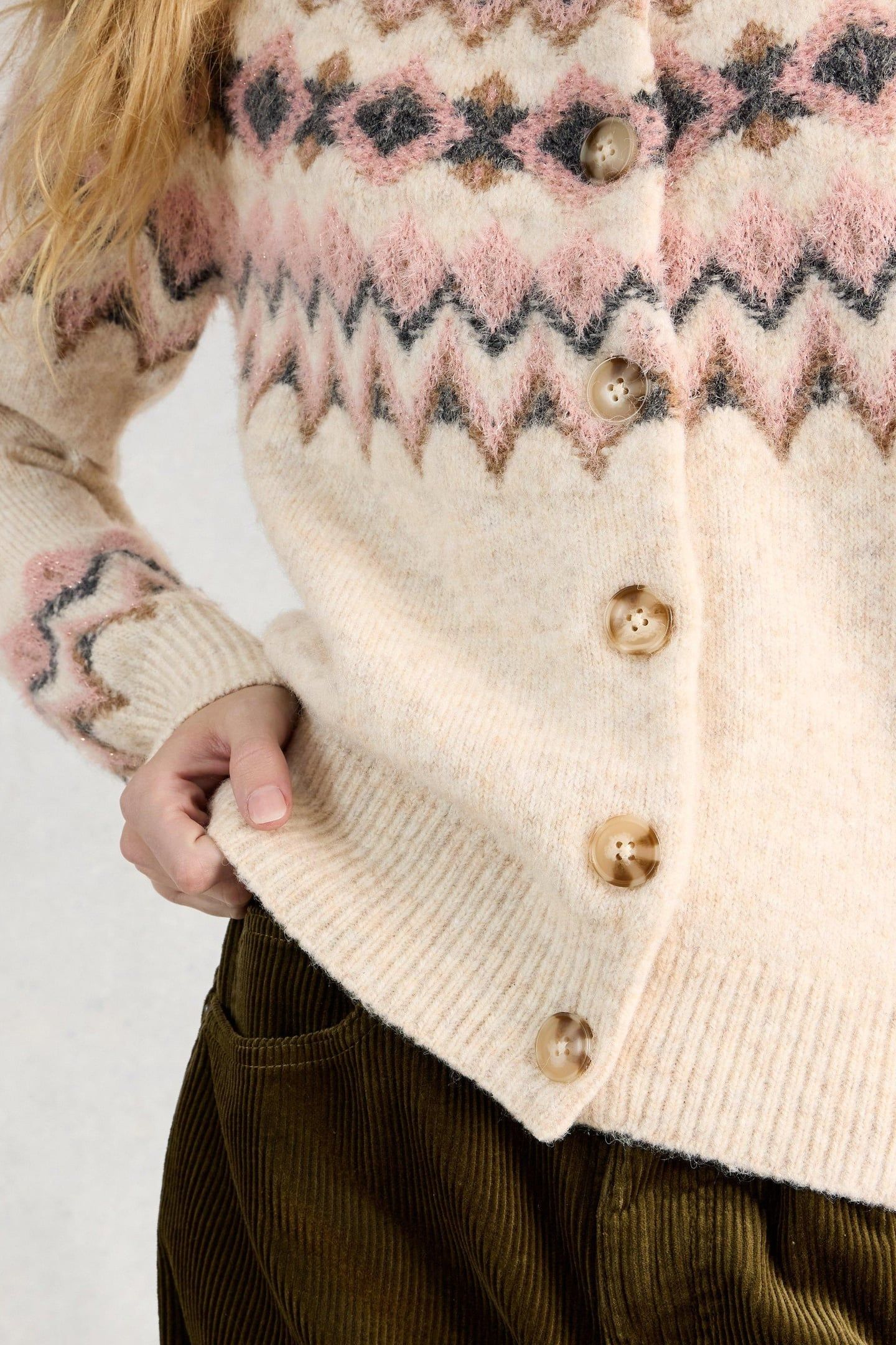 ARCTIC FAIRISLE CARDIGAN NATURAL MULTI 8