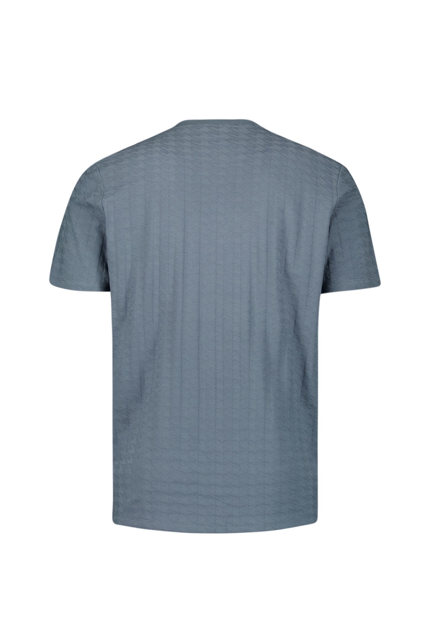 T-SHIRT CREWNECK SOLID RELIEF JACQUARD WASHED BLUE 2