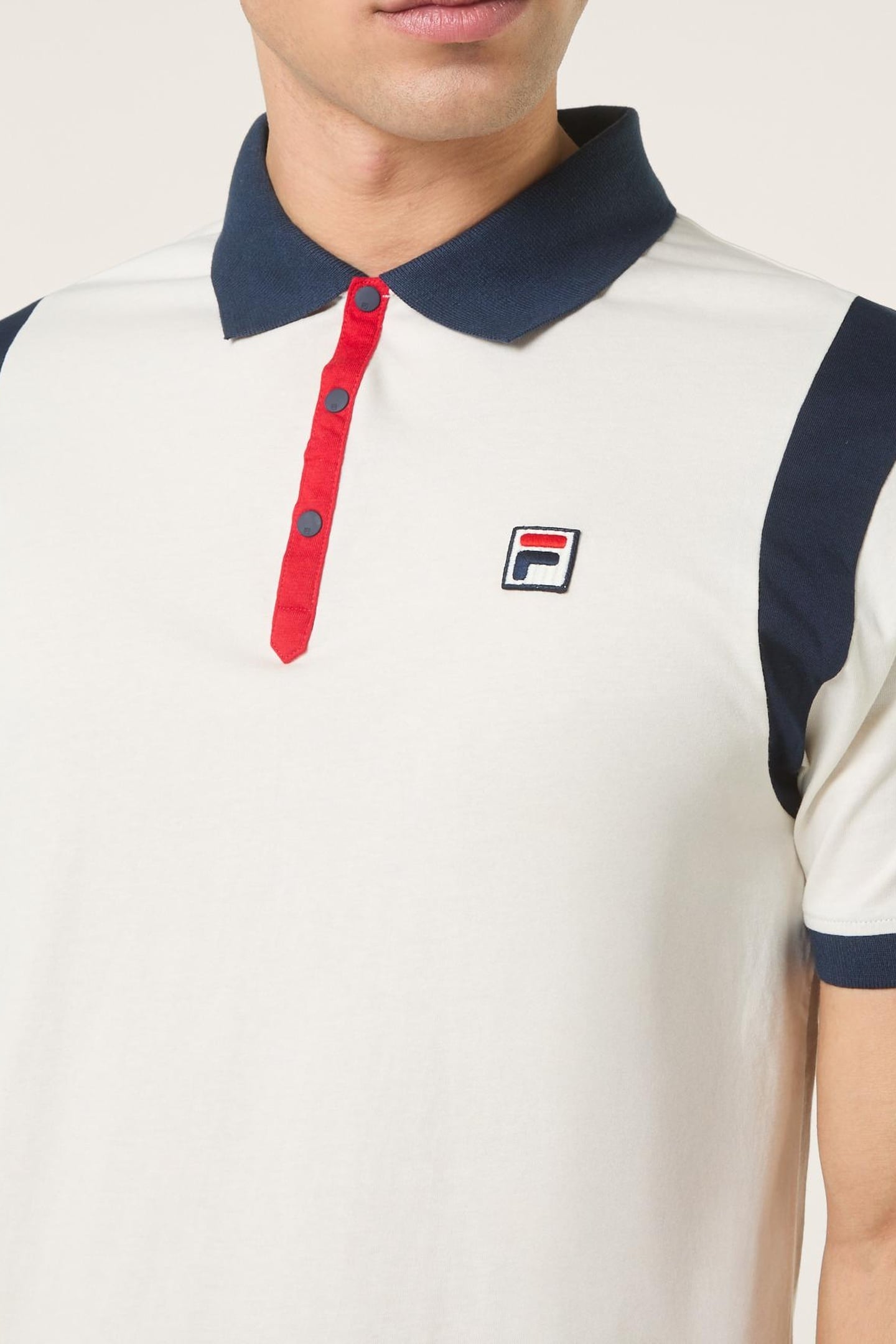 CASOLI REGULAR BLOCKED POLO SHIRT EGRET-BLACK IRIS 6