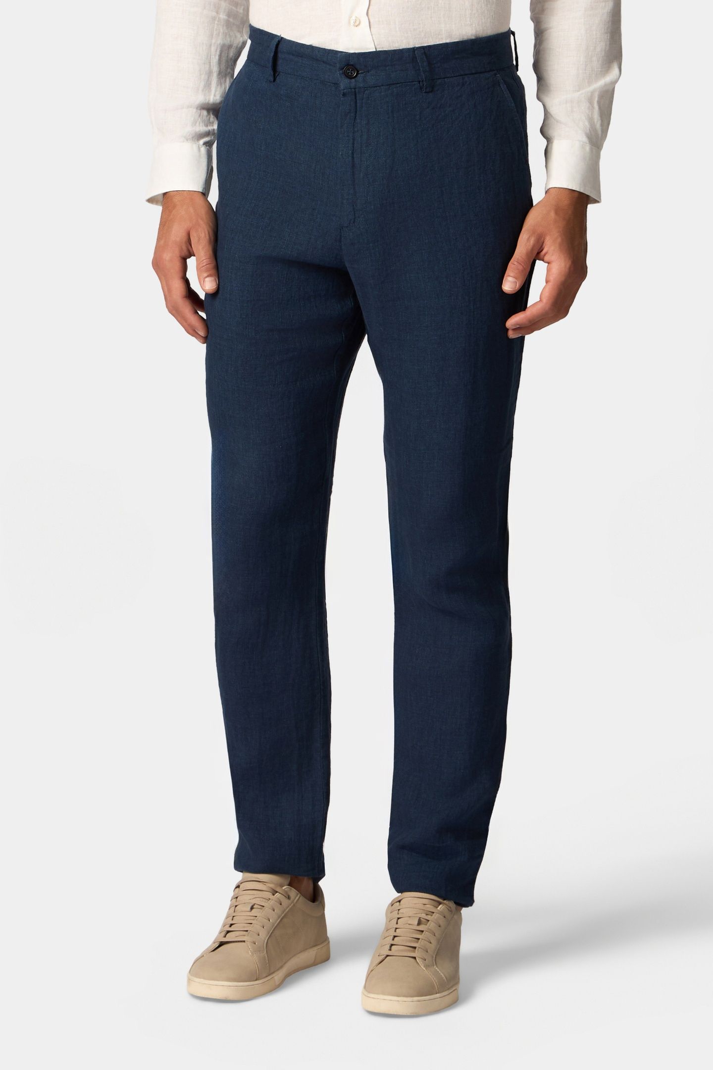 LINEN TROUSERS DARK NAVY 1