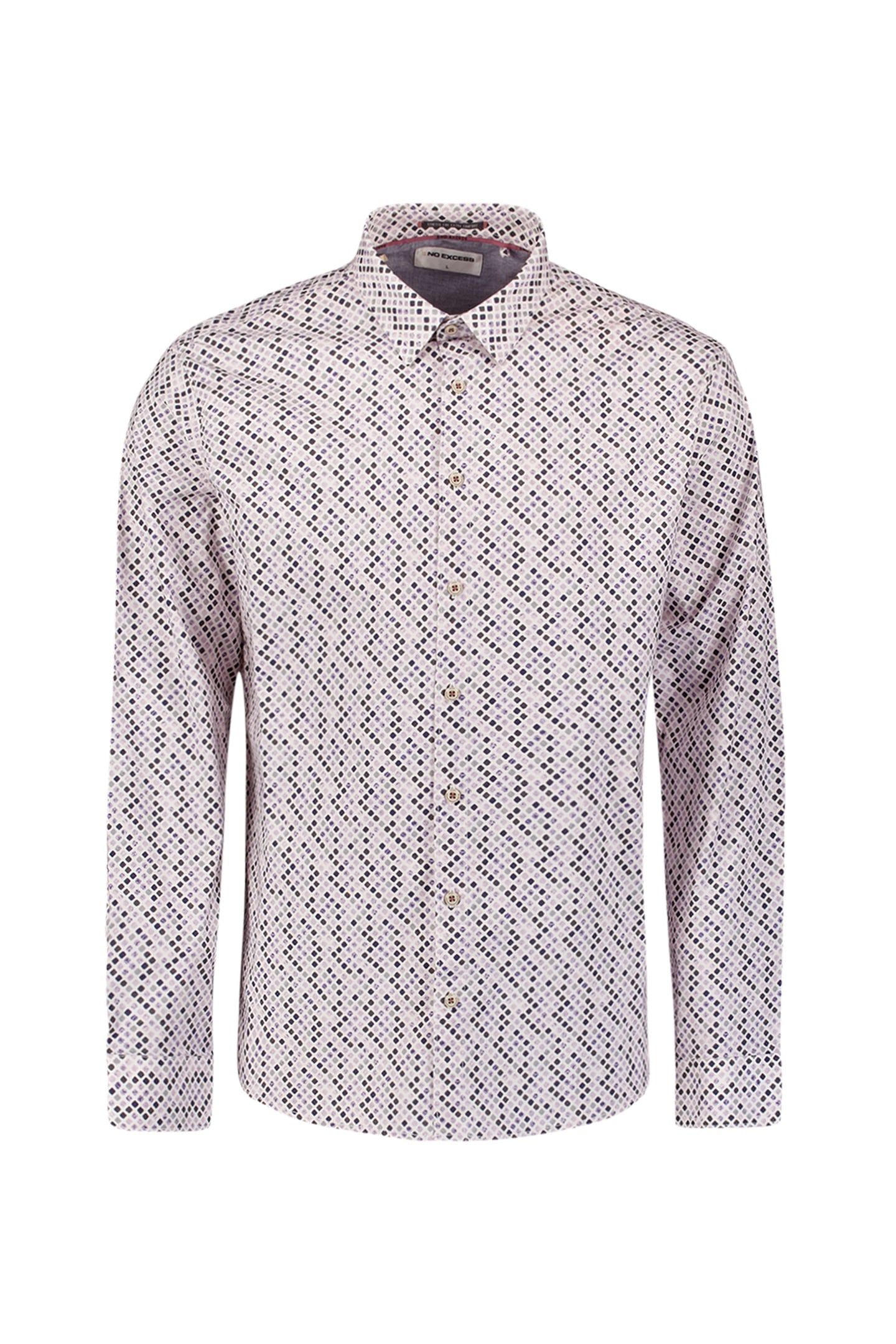 SHIRT STRETCH ALLOVER PRINTED MAUVE 1
