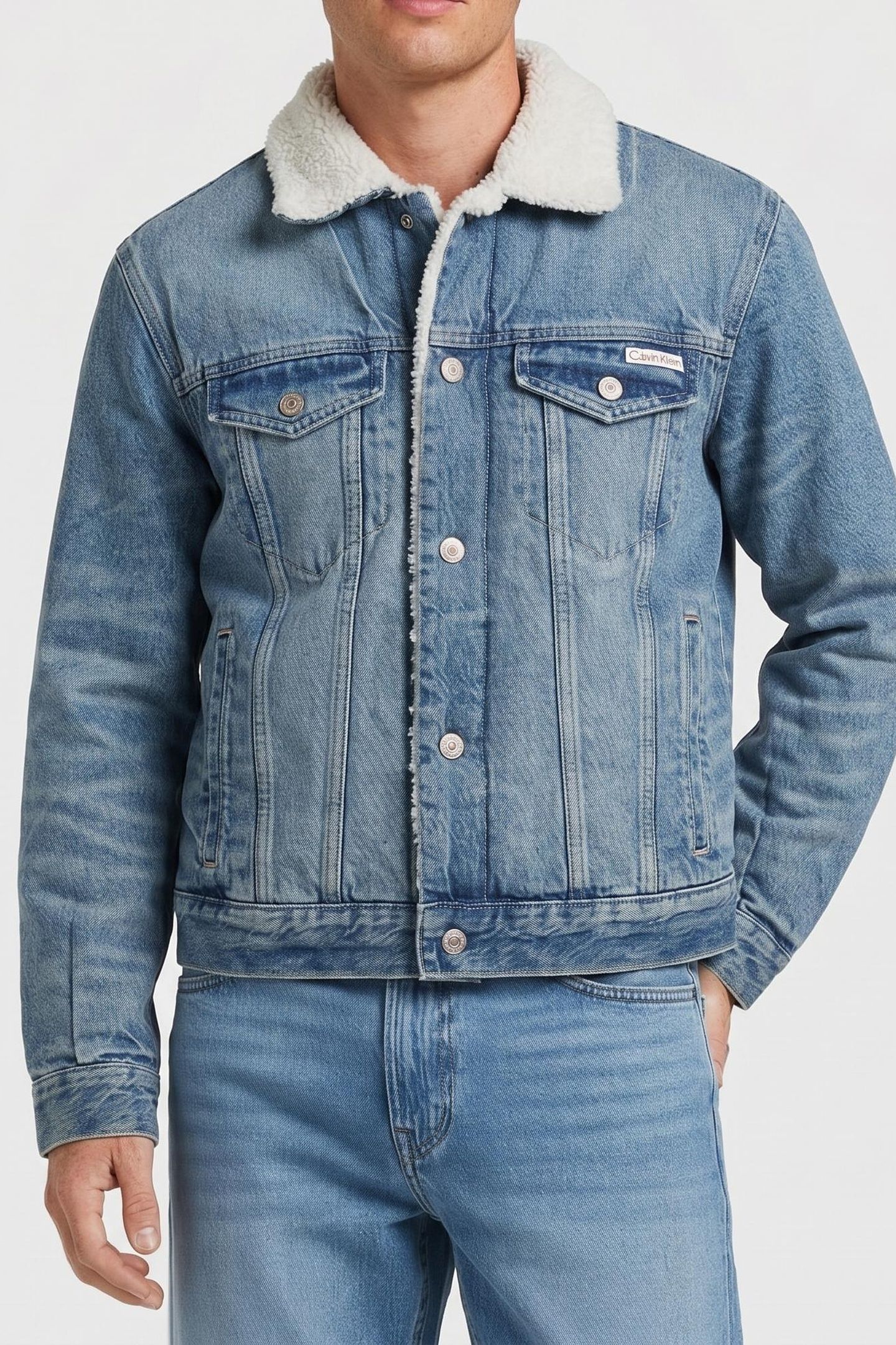 90S SHERPA TRUCKER JACKET TINTED THUNDRA 1