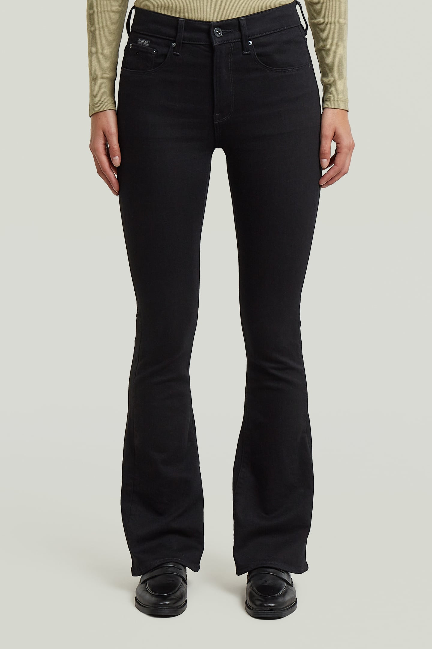 3301 FLARE  JEANS BLACK 1