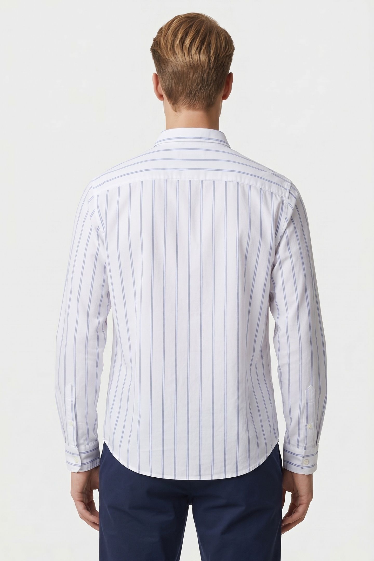 LS STRIPE OXFORD CLASSIC SHIRT BRILLIANT WHITE 2